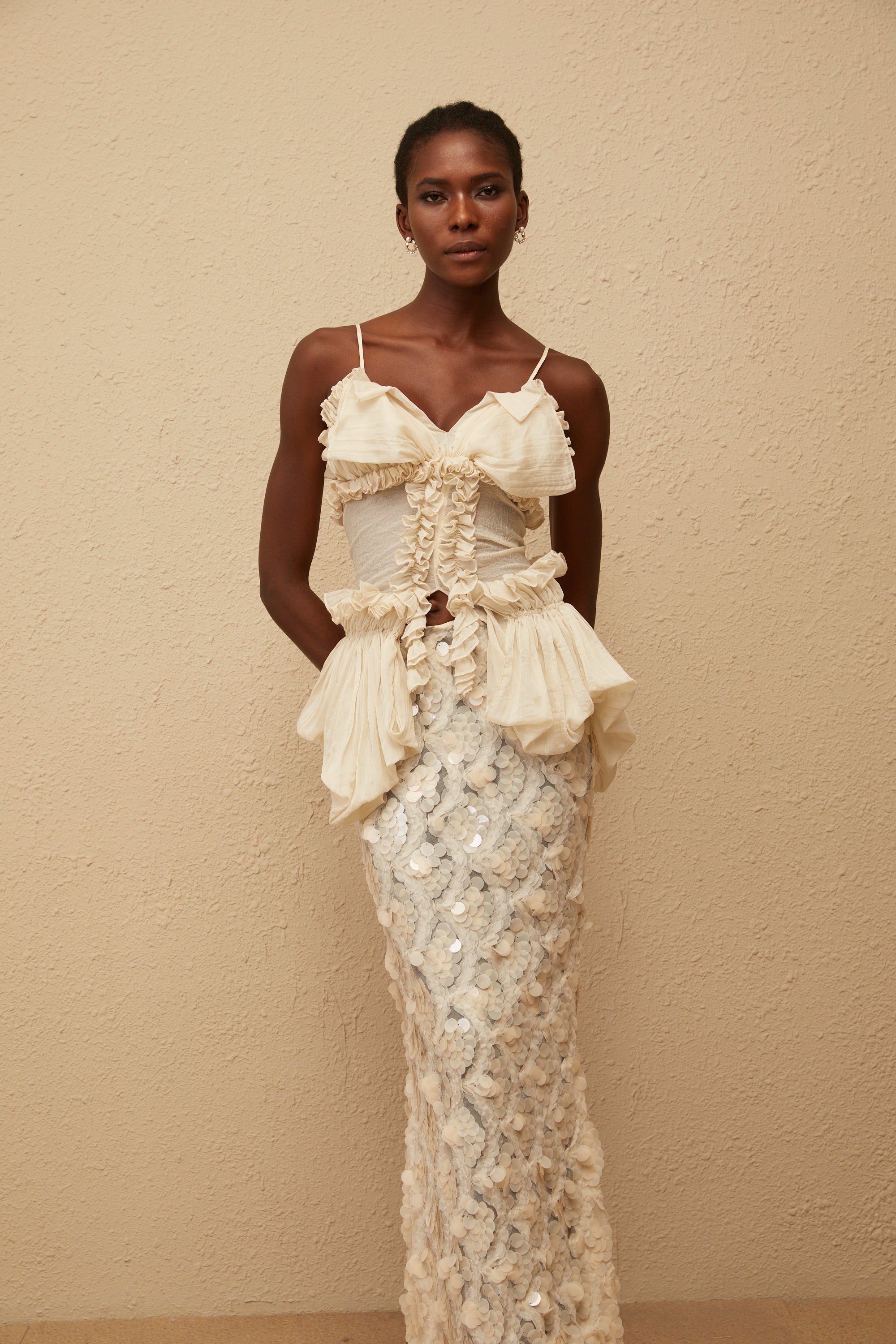 Flocon Neutral Mermaid Top & Skirt Set