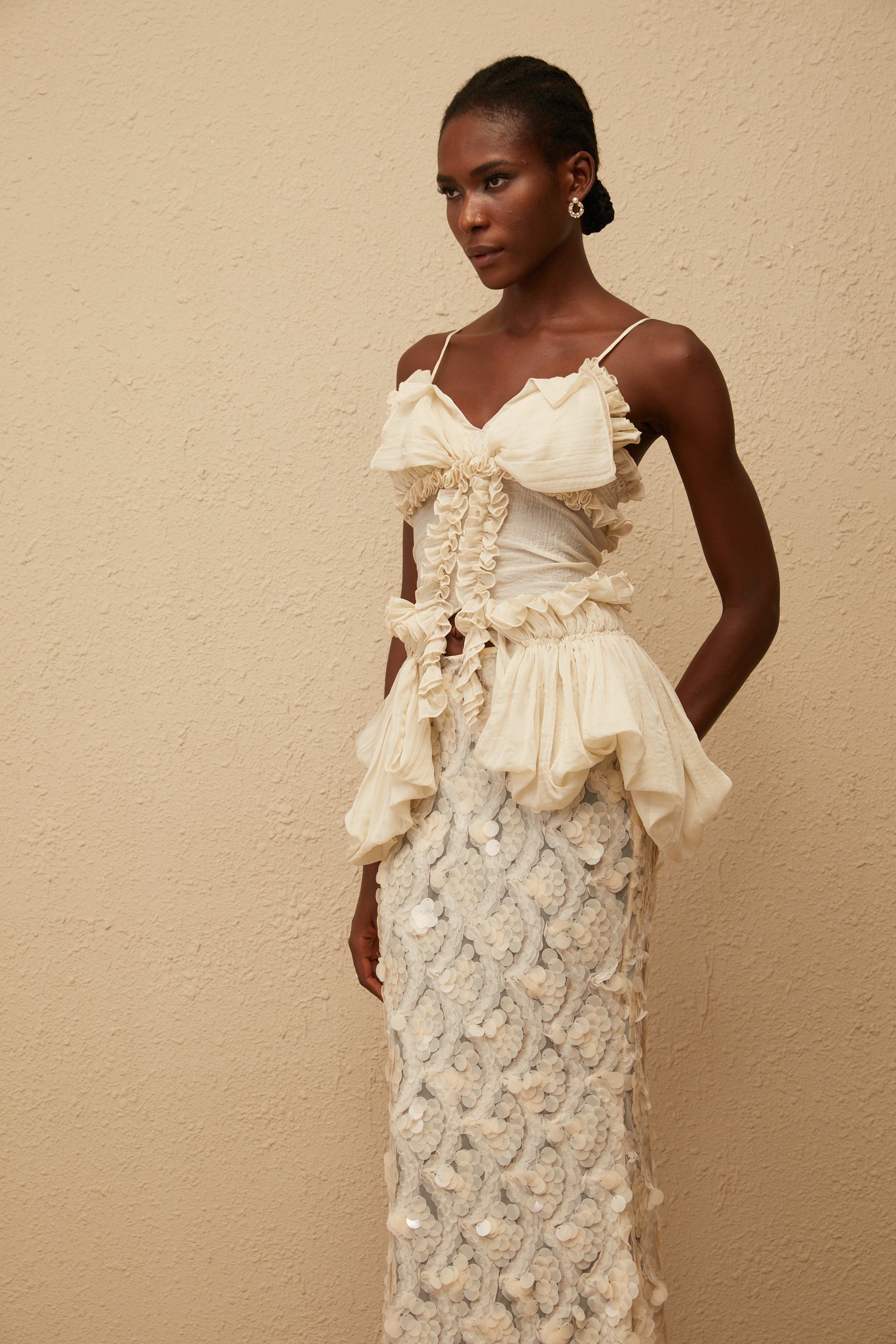 Flocon Neutral Mermaid Top & Skirt Set