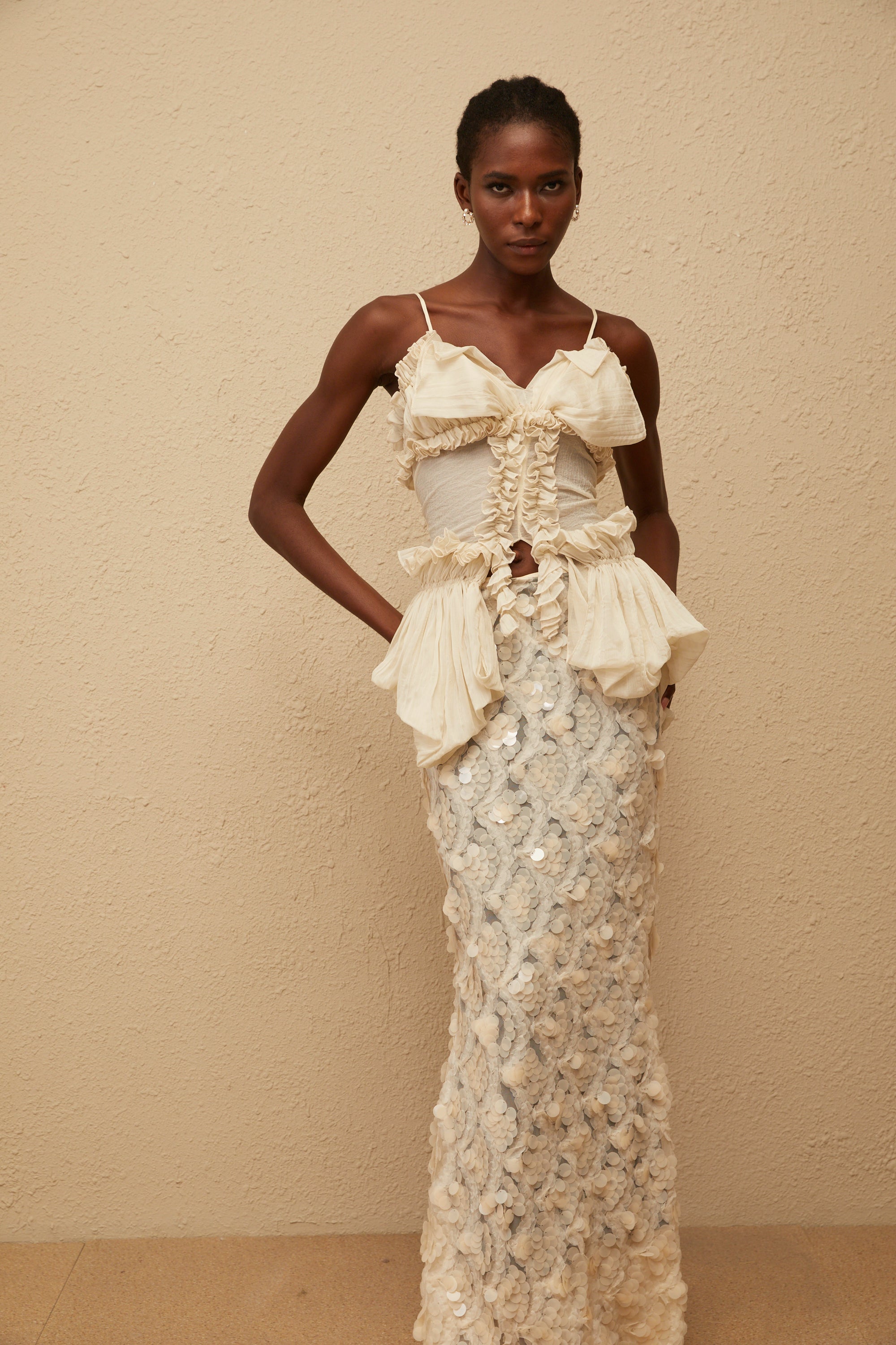 Flocon Neutral Mermaid Top & Skirt Set