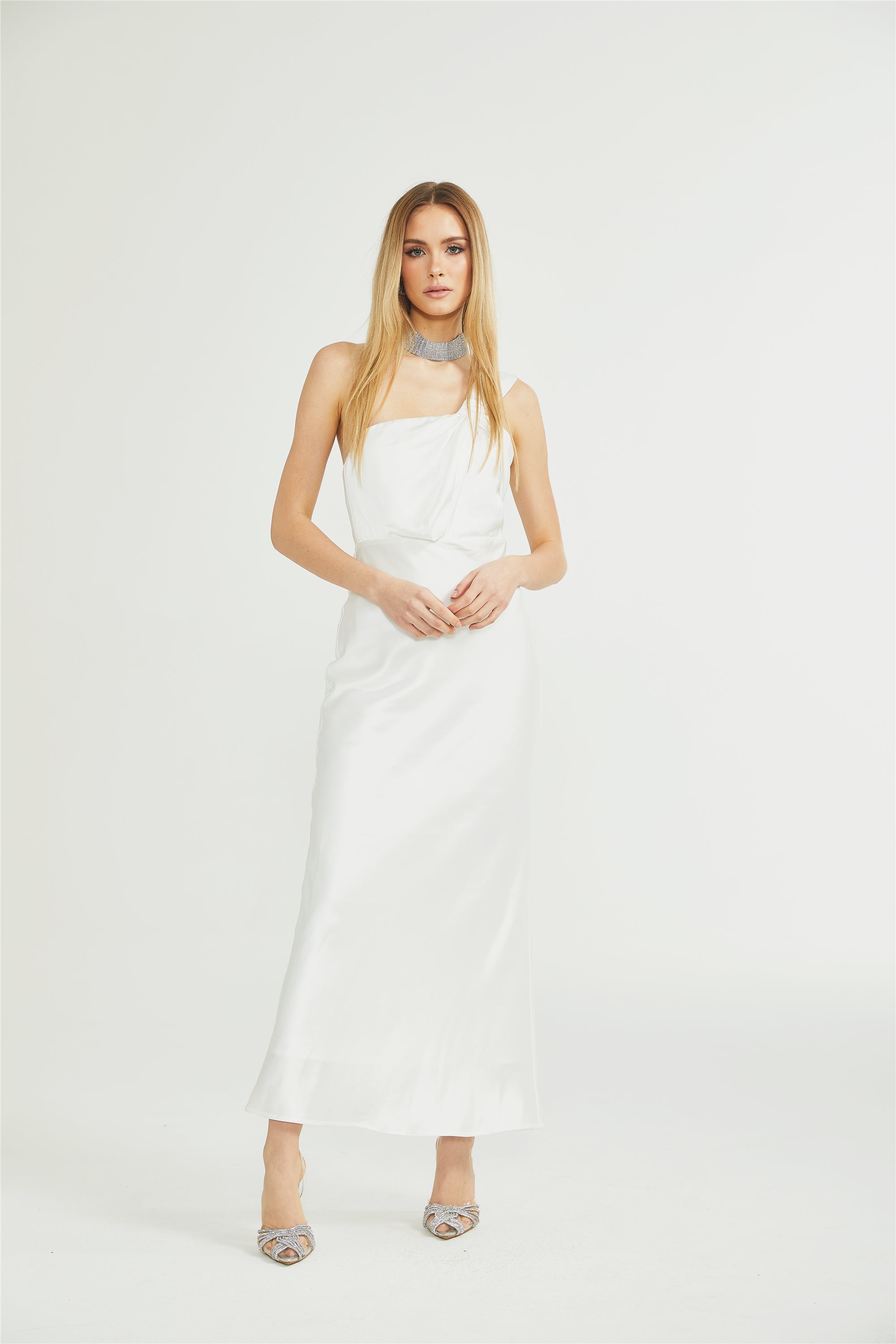 Zoé mono-shoulder maxi dress