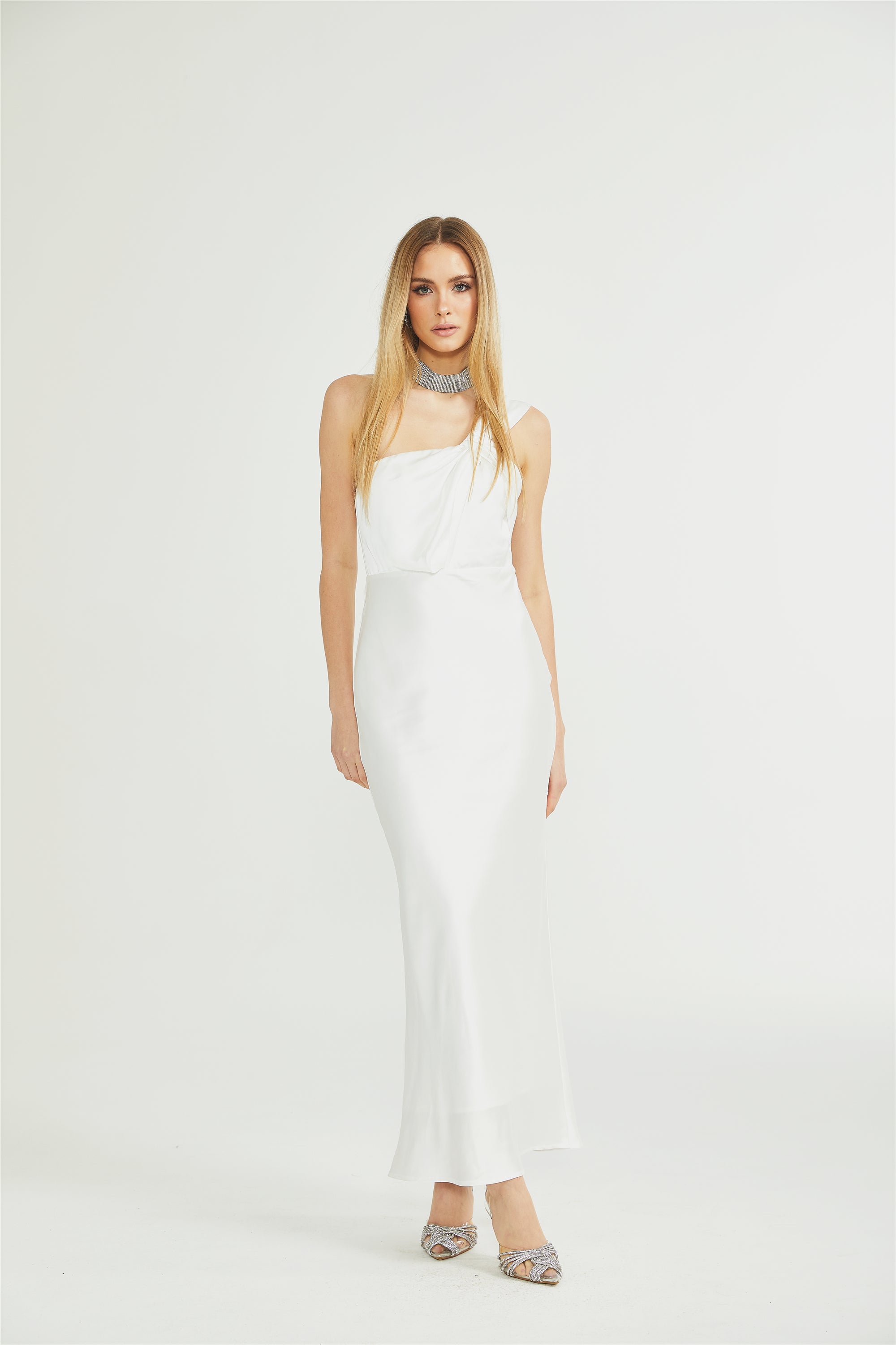 Zoé mono-shoulder maxi dress