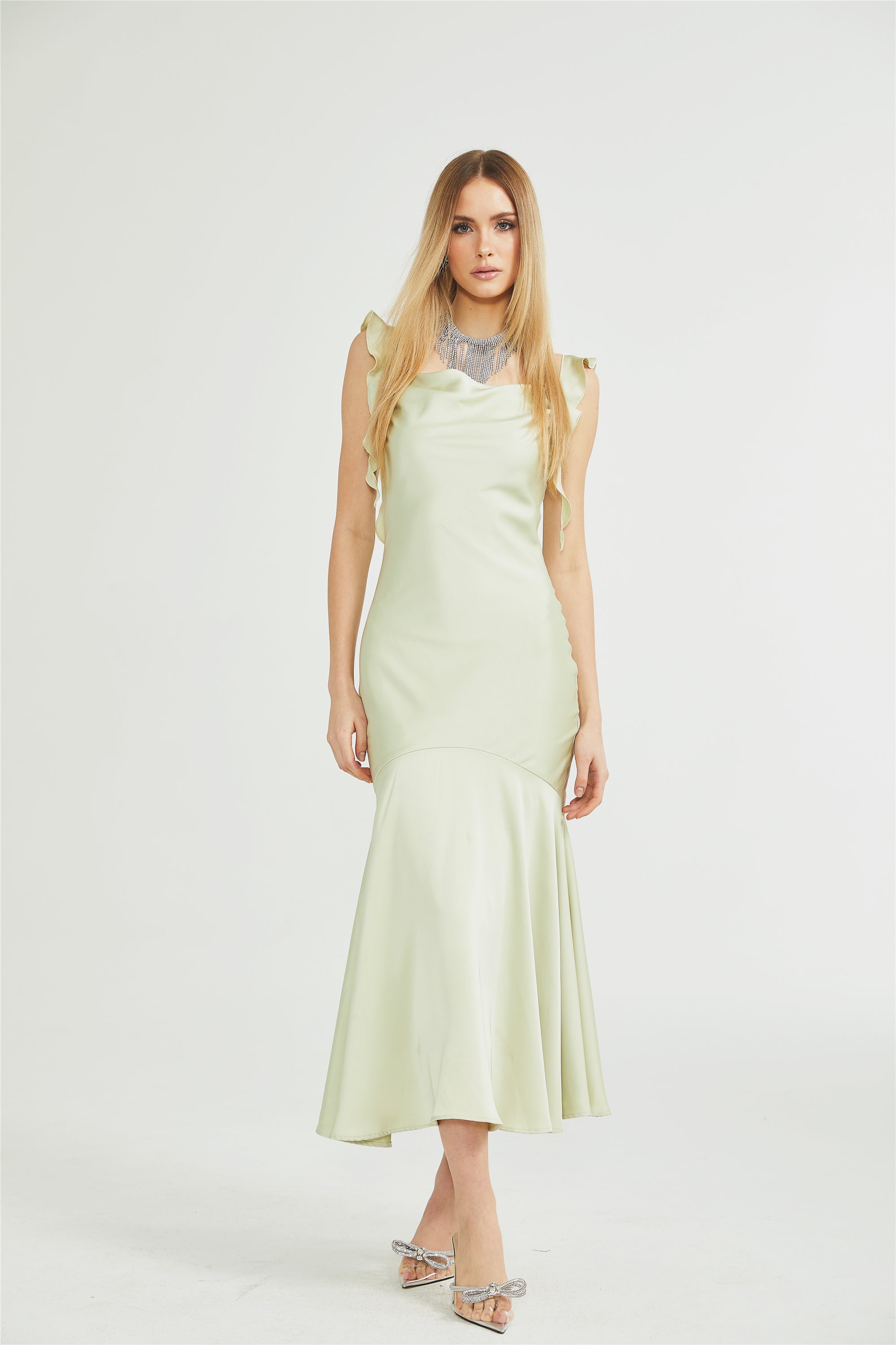 Céleste flared midi dress