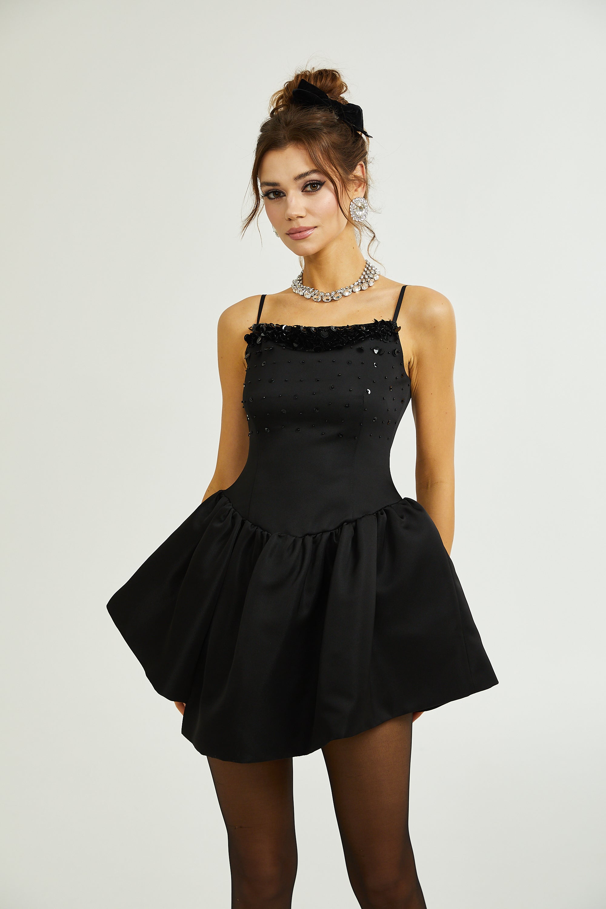 Charlene embellished asymmetric dress