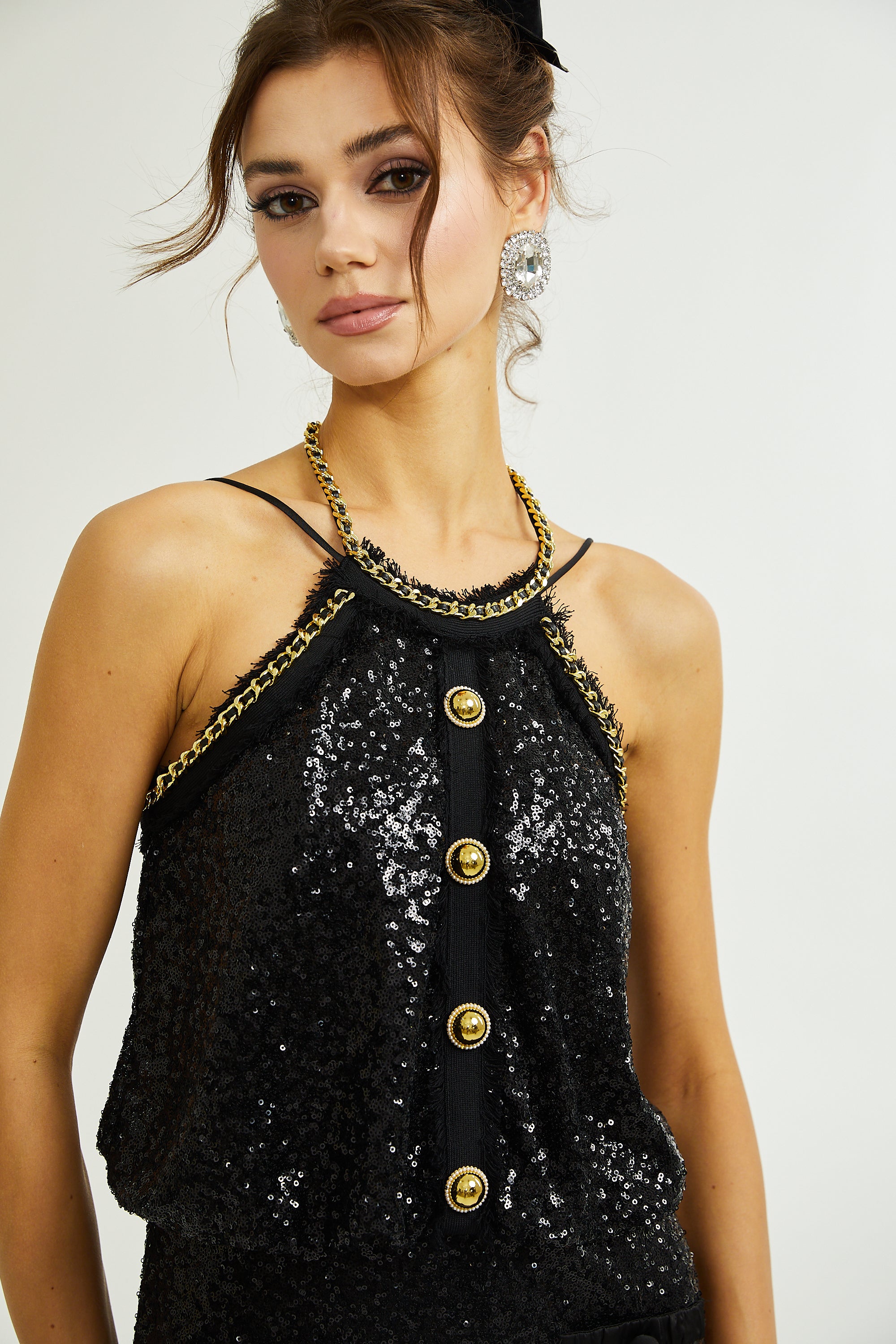 Jadore sequinned halterneck dress