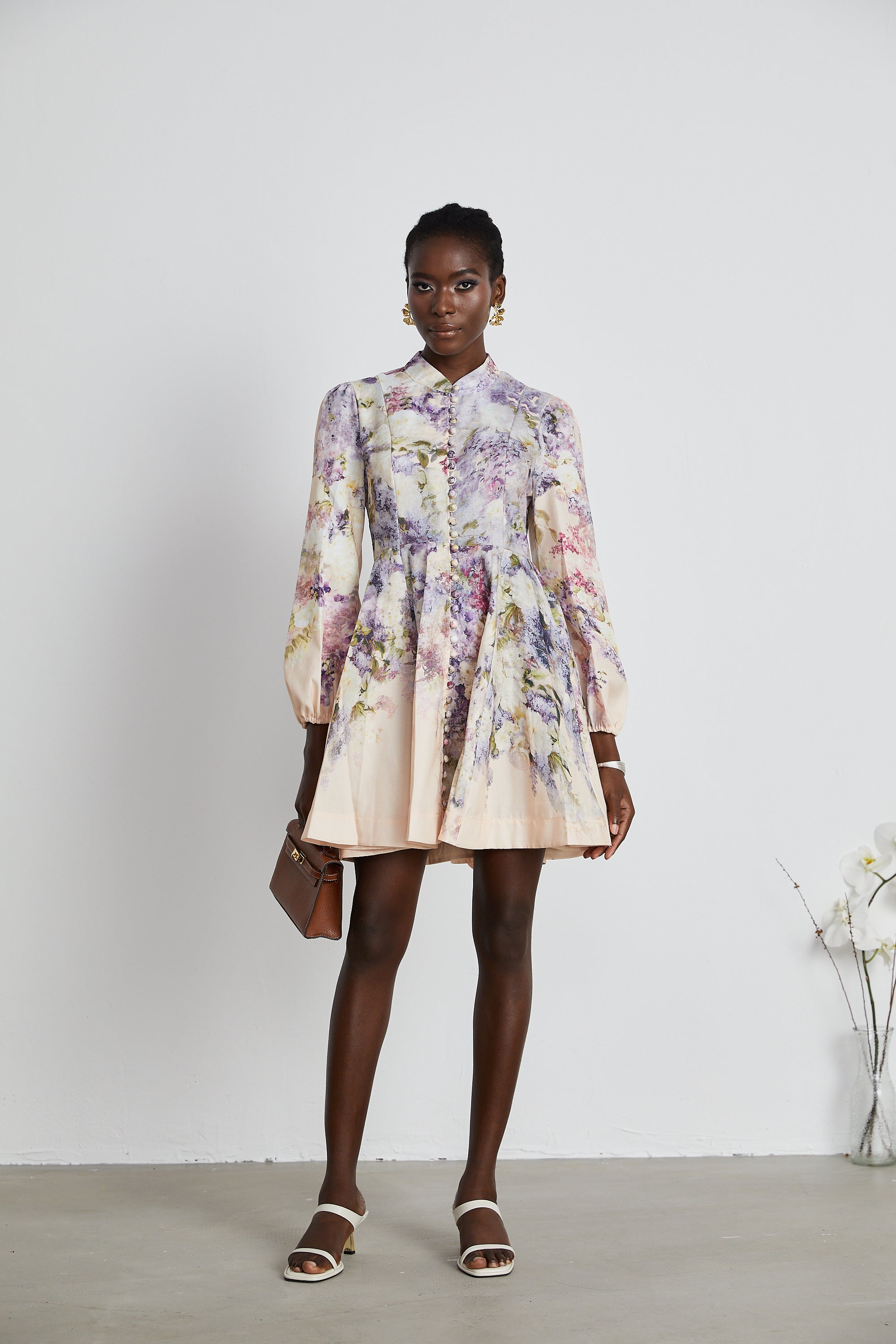 Juliette floral-print mini dress