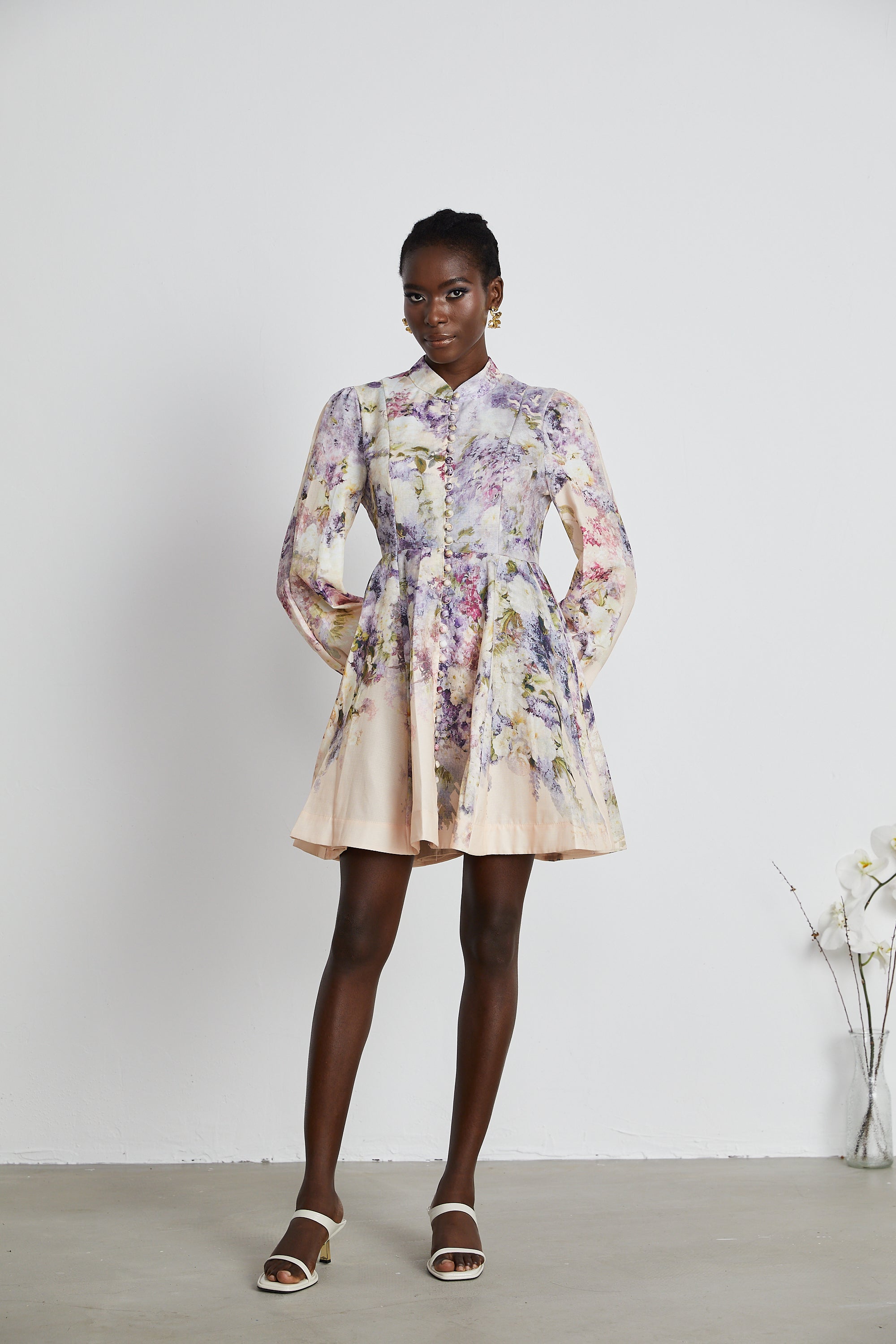 Juliette floral-print mini dress