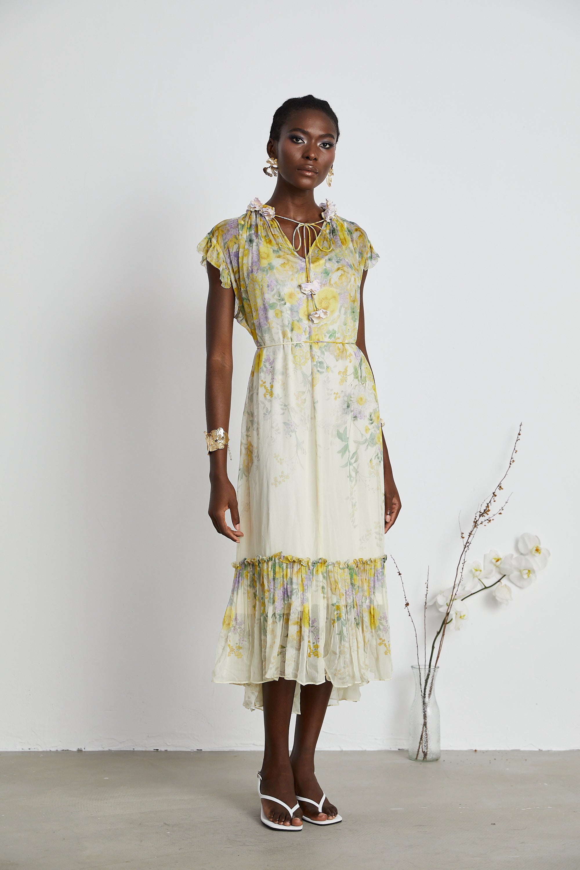 Dorothy floral-print midi dress