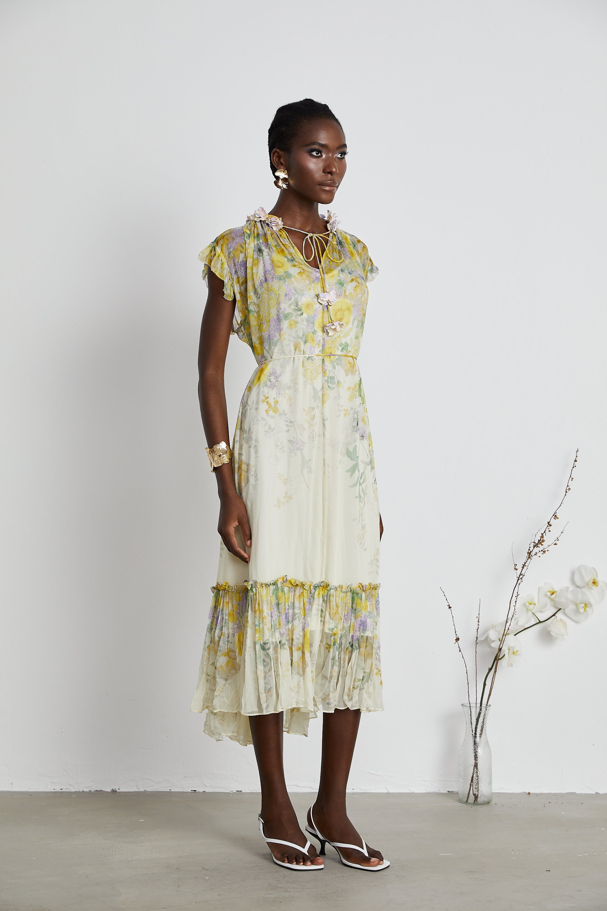 Dorothy floral-print midi dress