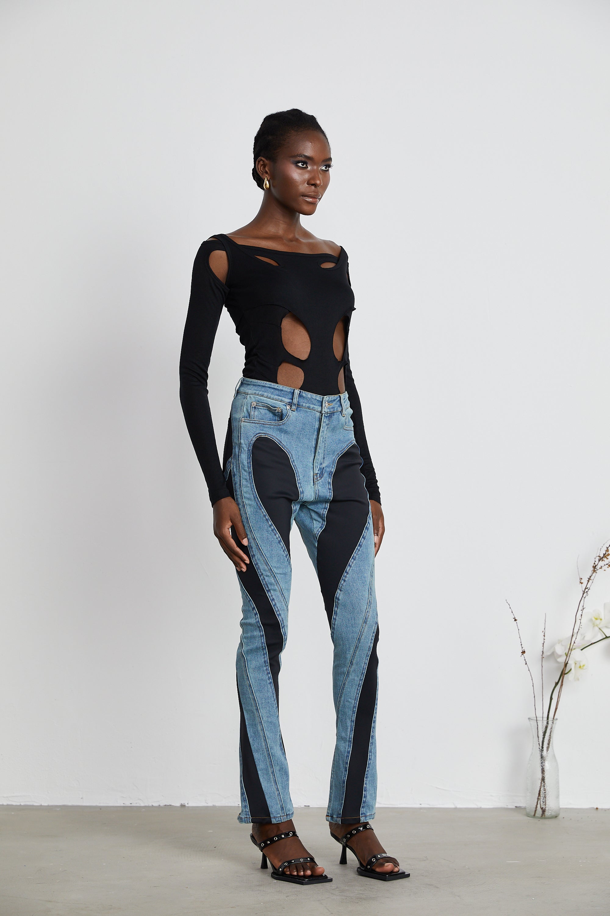 Skinny-Jeans „Noémie“ mit Spiraleinsätzen 