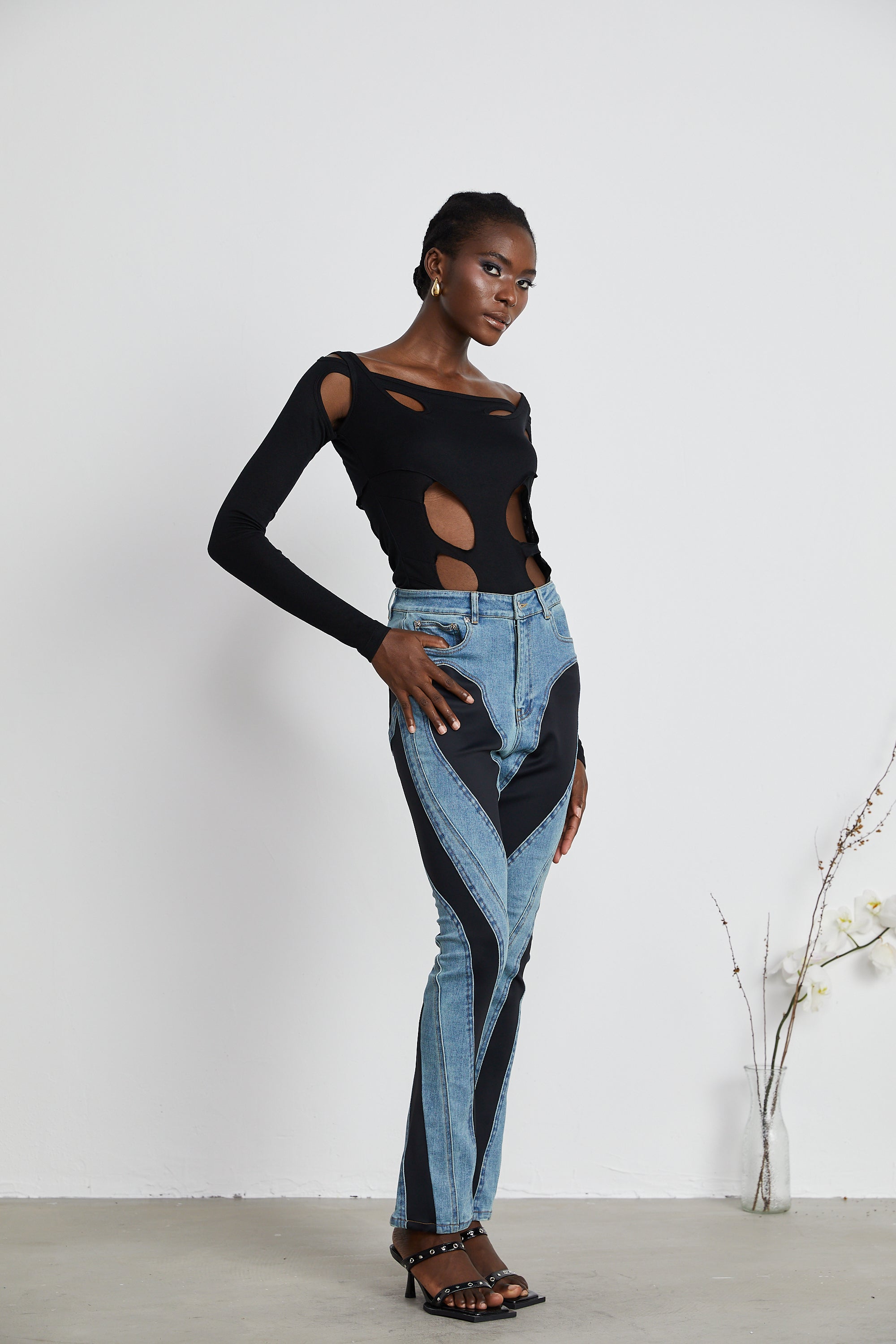 Skinny-Jeans „Noémie“ mit Spiraleinsätzen 