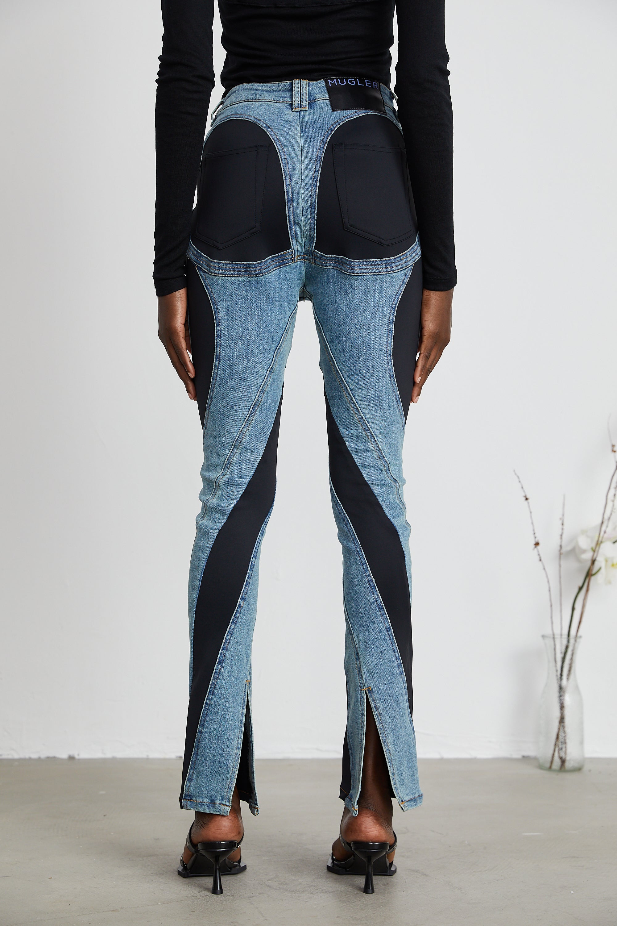 Noémie spiral panelled skinny jeans