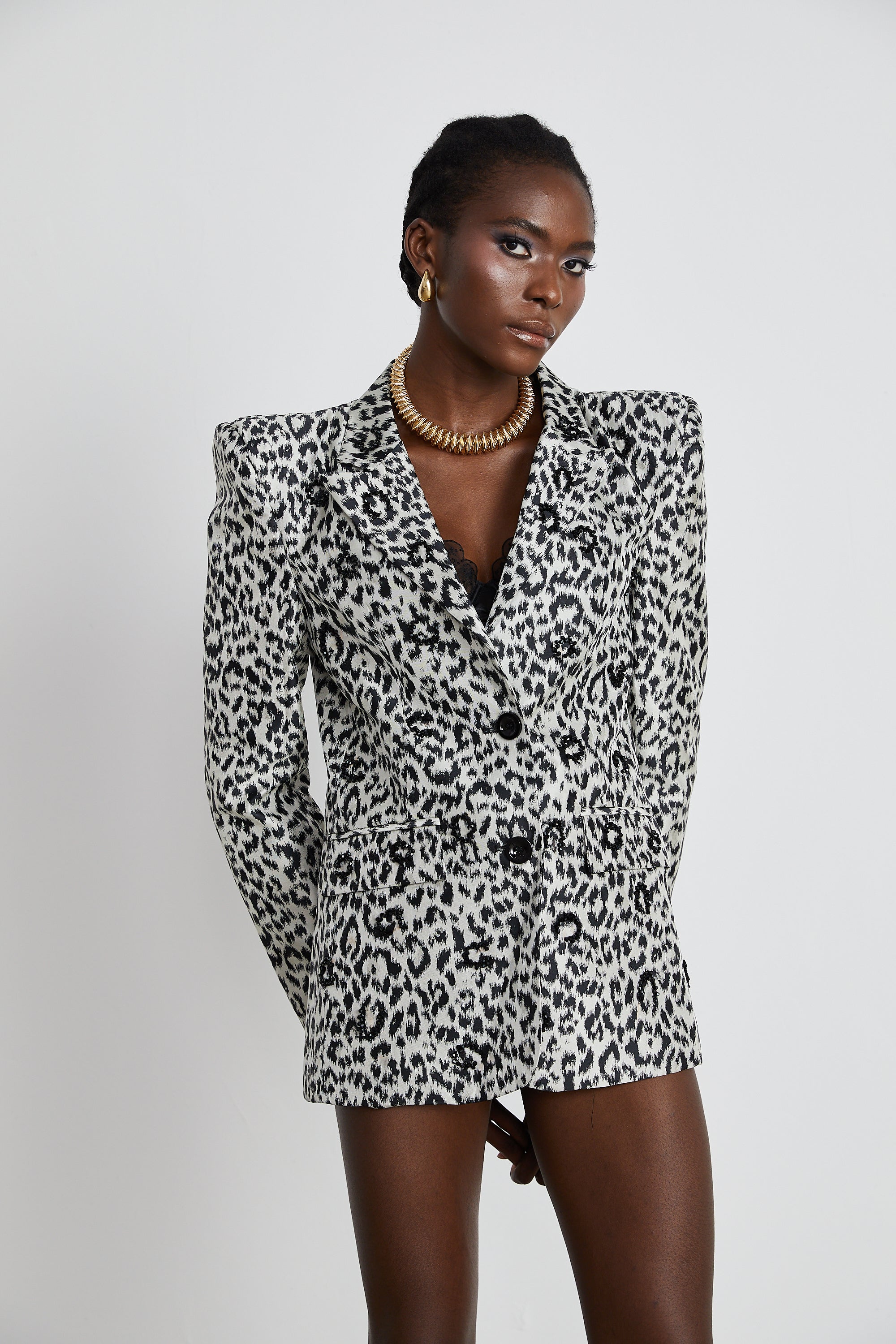 Fleur leopard-print jacket