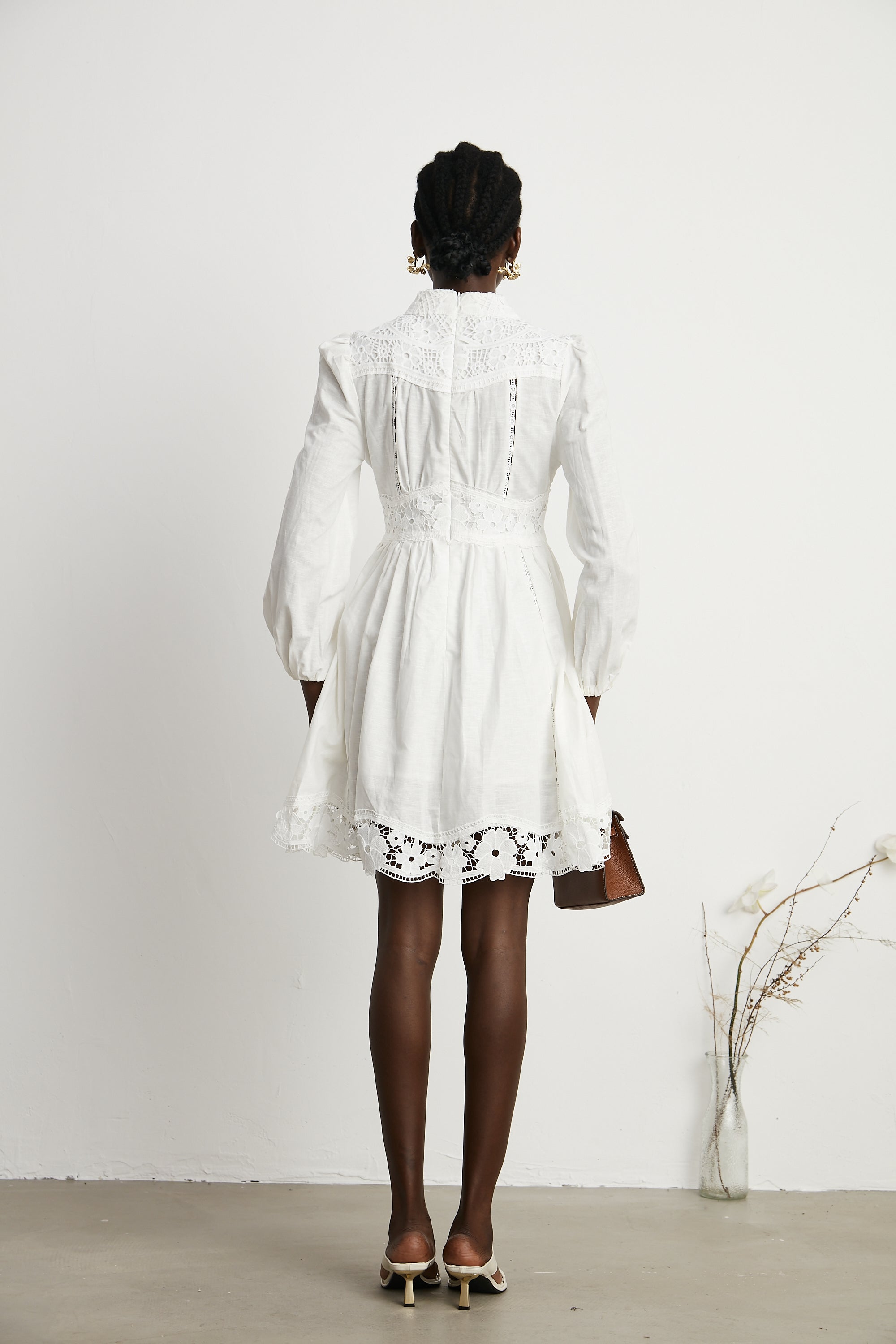 Margaux lace-trim-embellished mini dress