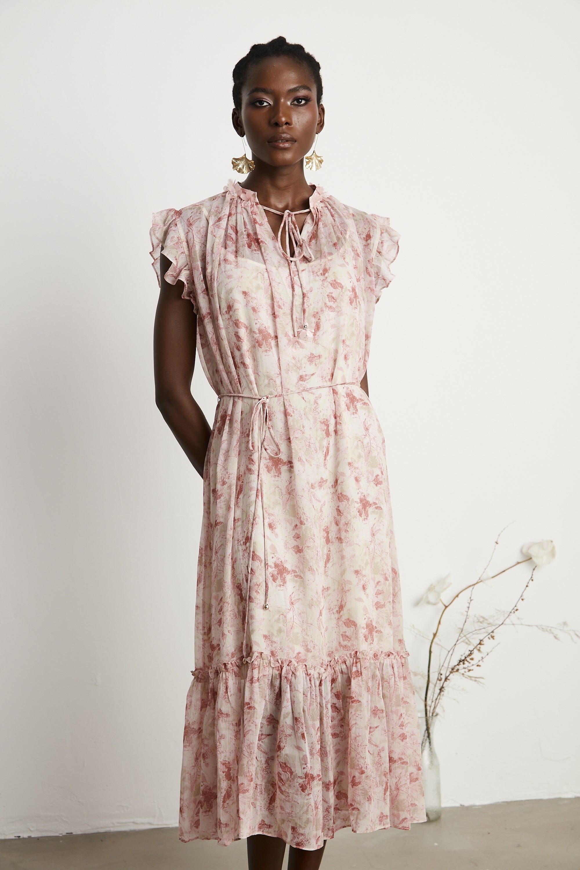 Désirée floral-print midi dress