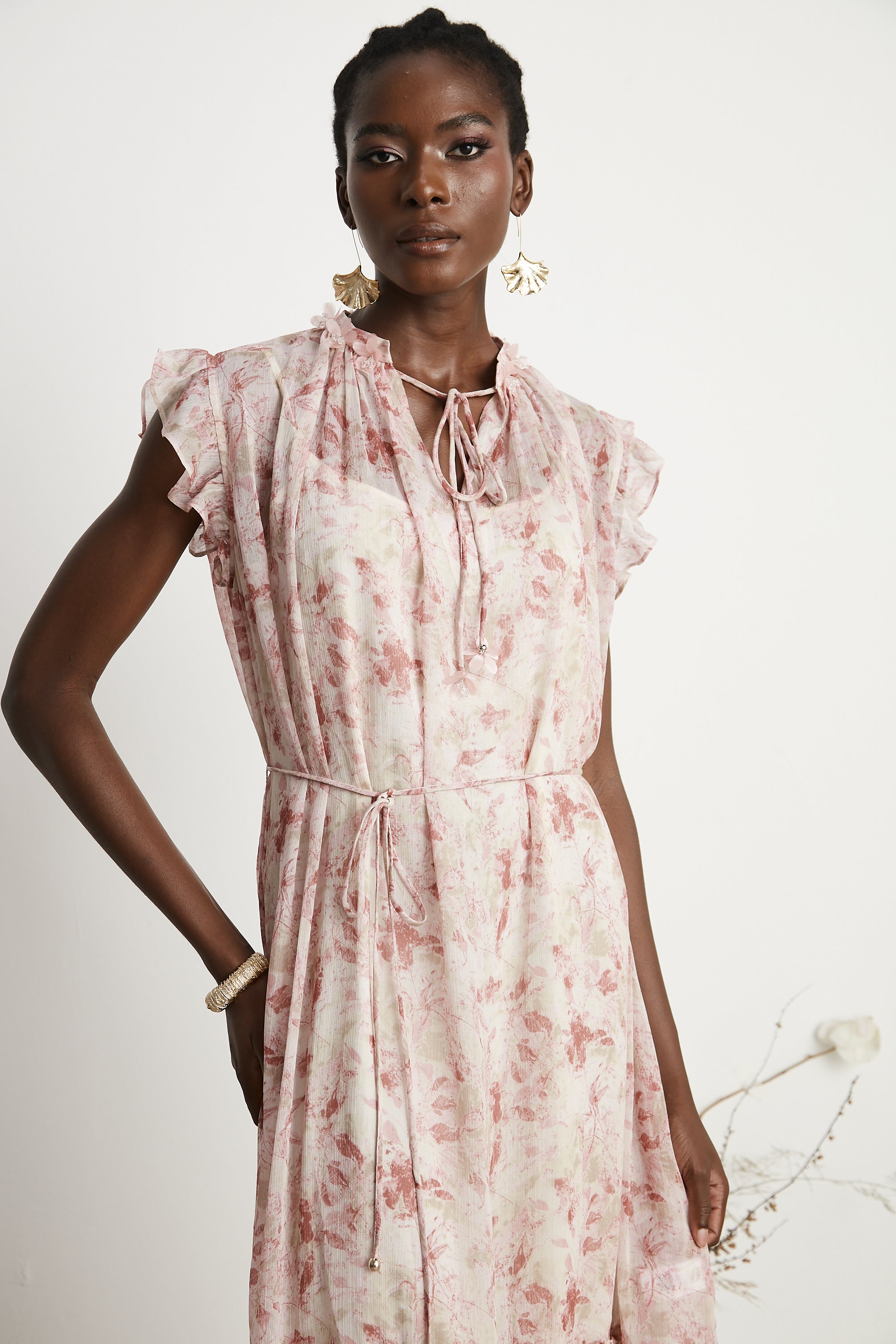 Désirée floral-print midi dress