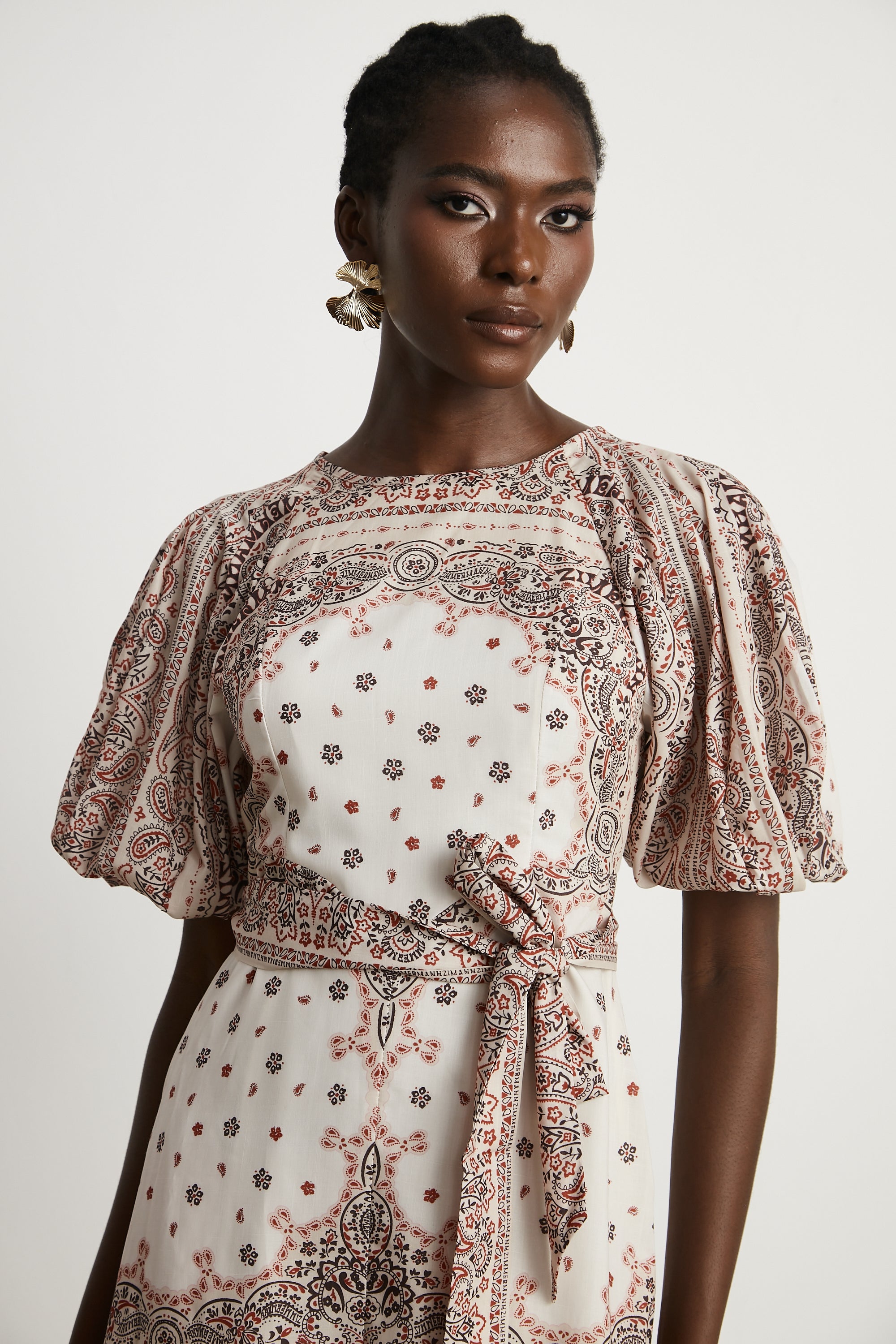 Filomena paisley-print midi dress