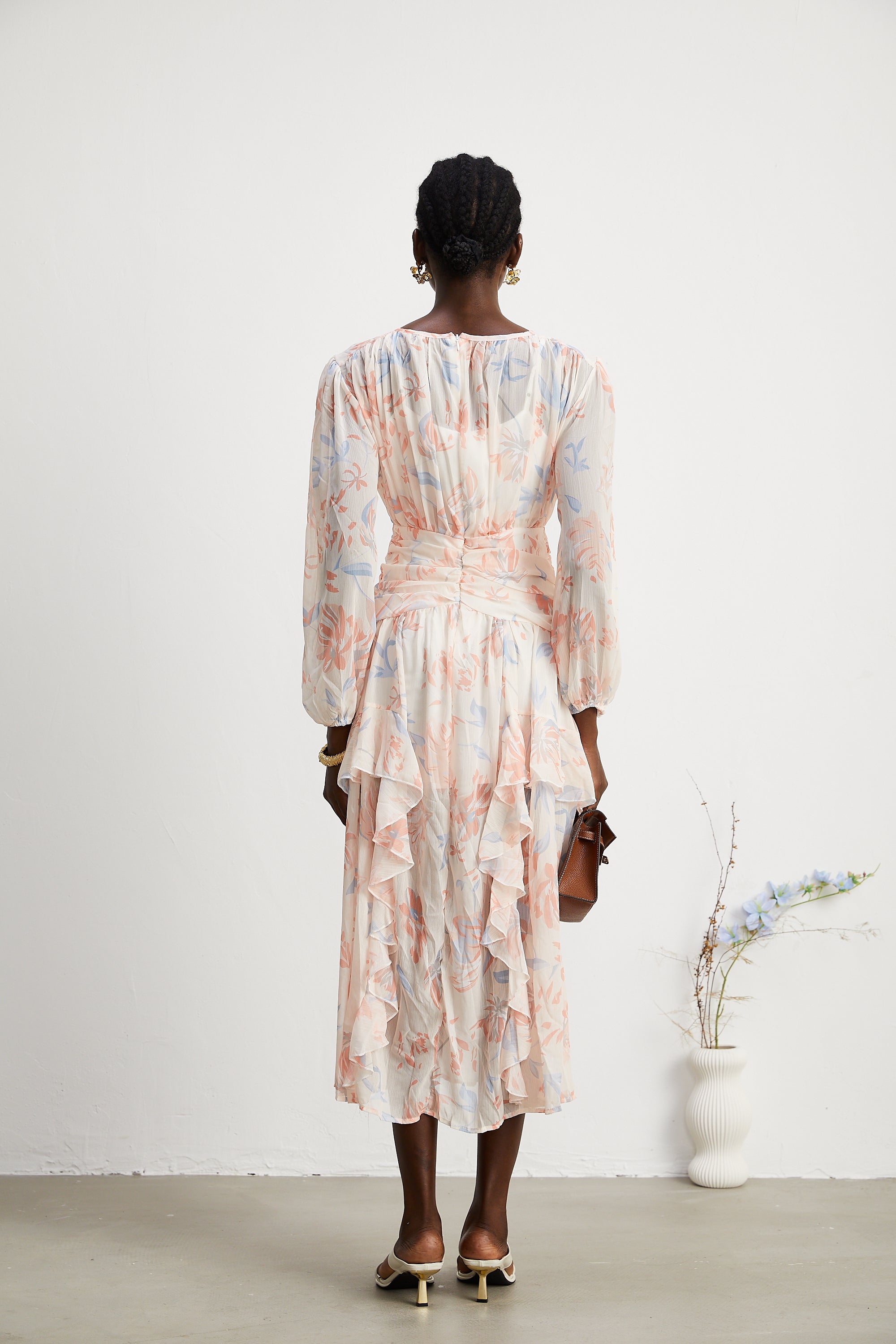 Ilana floral-print midi dress