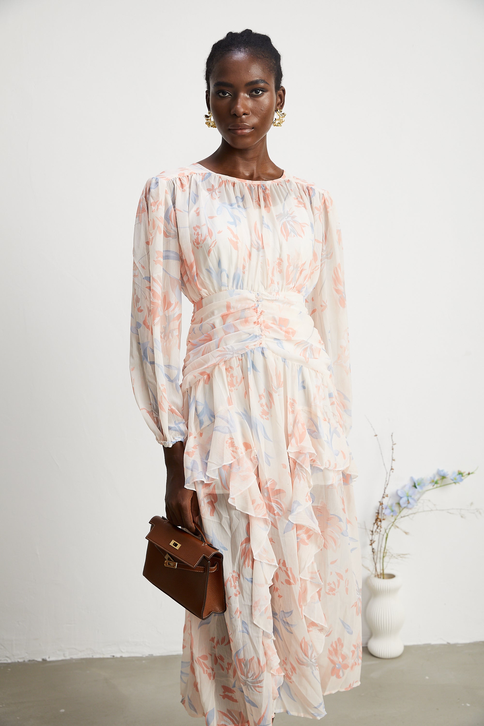 Ilana floral-print midi dress