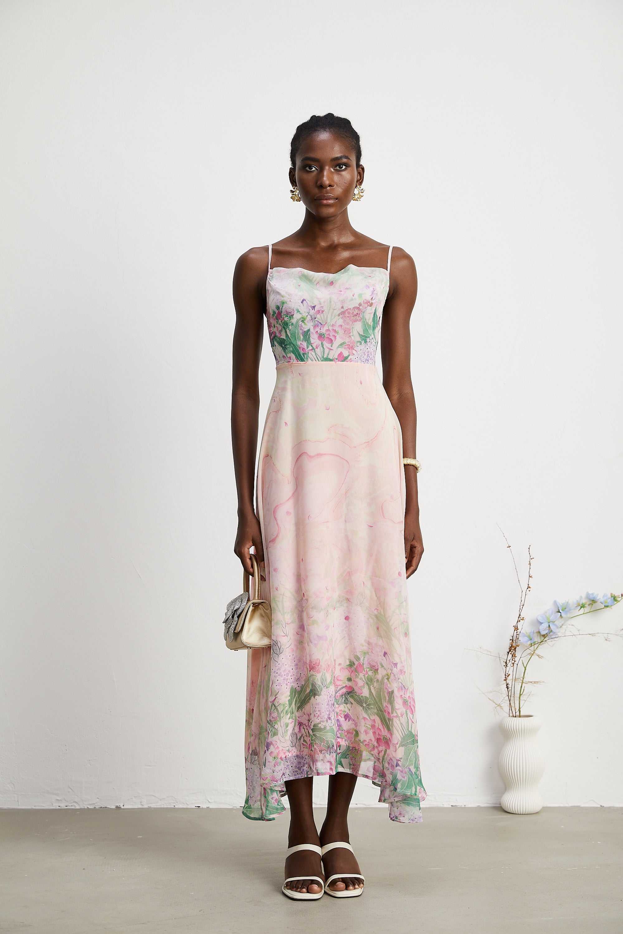 Priscille floral-print midi dress (US Only)