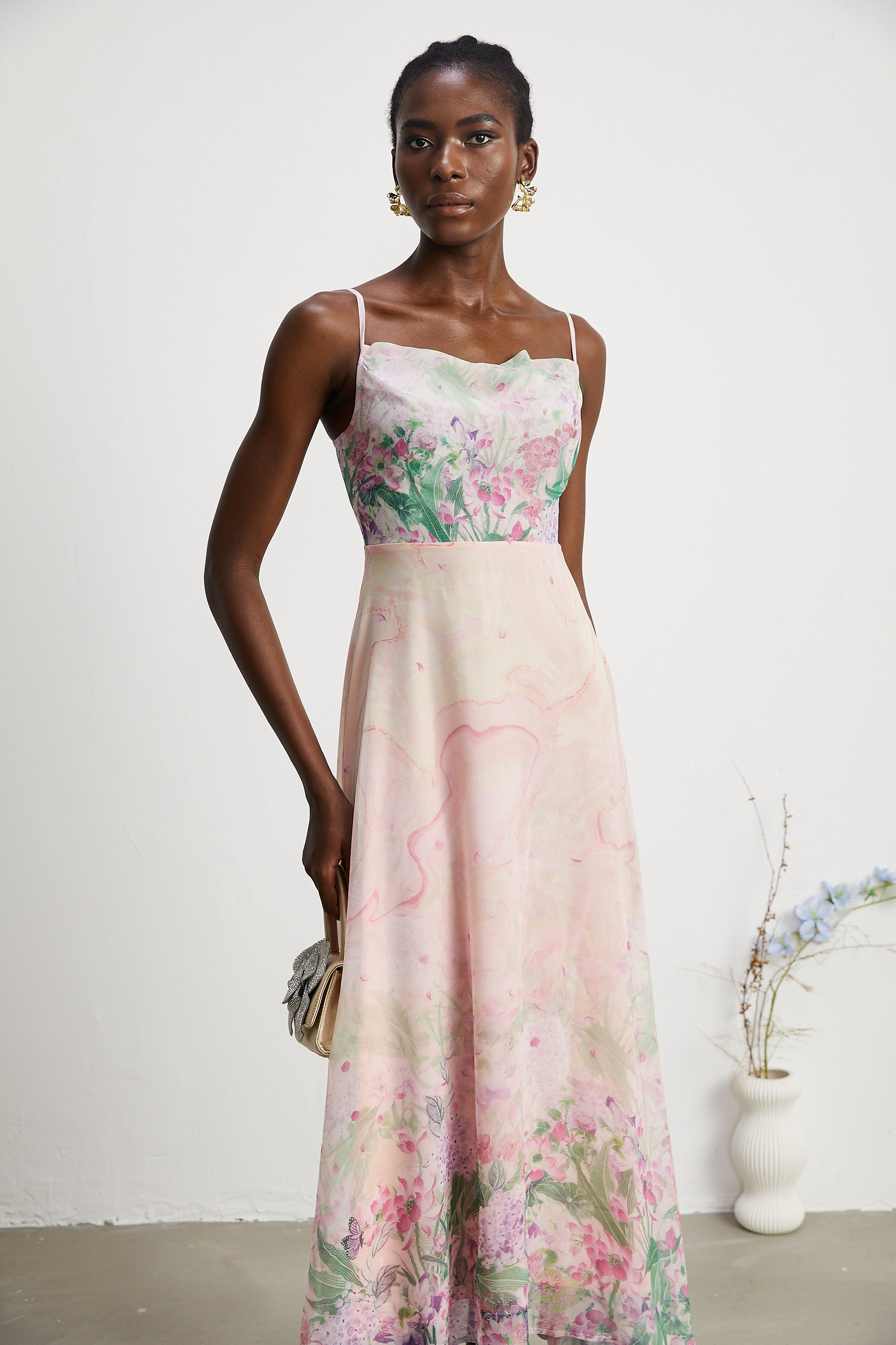 Priscille floral-print midi dress (US Only)