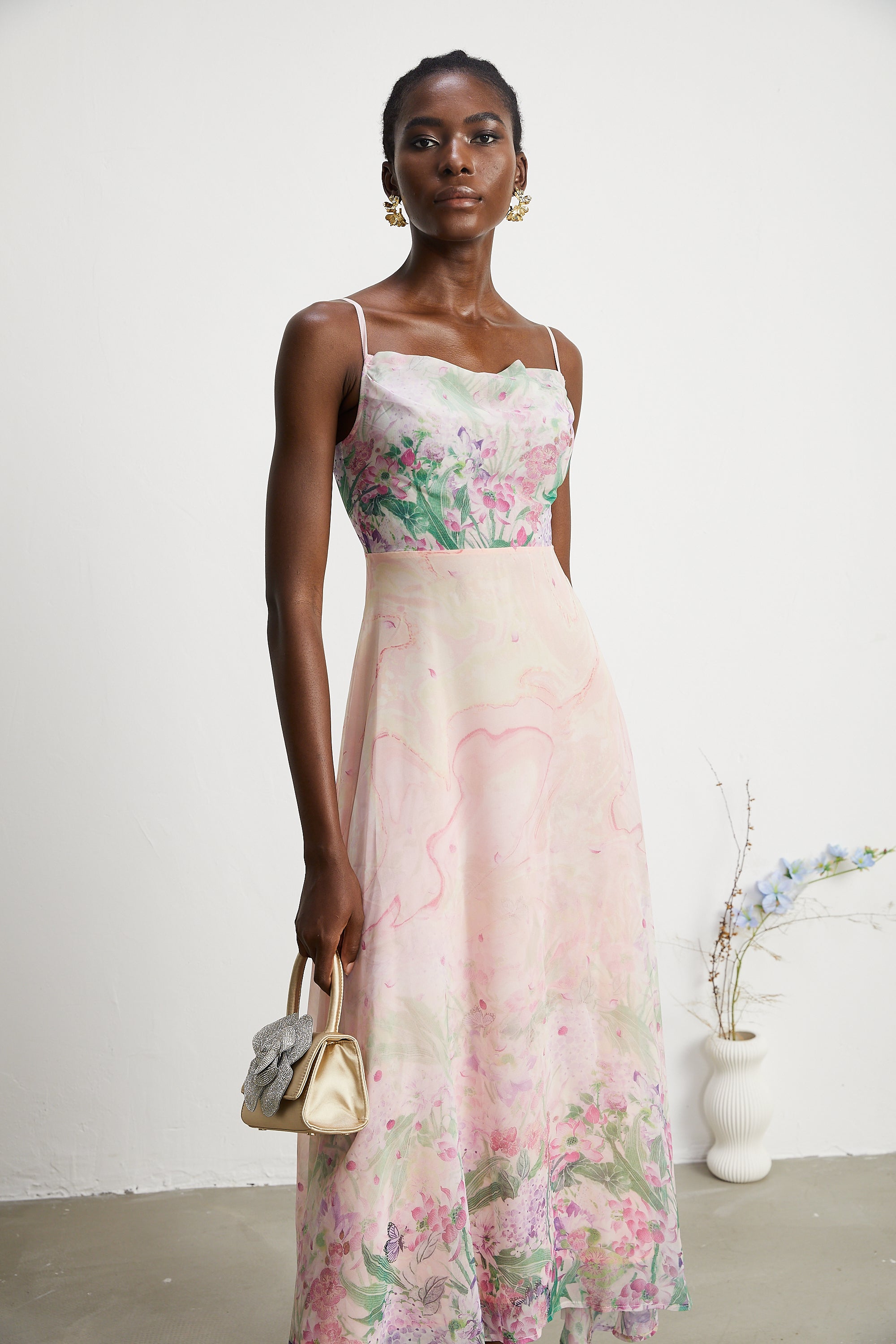 Priscille floral-print midi dress (US Only)