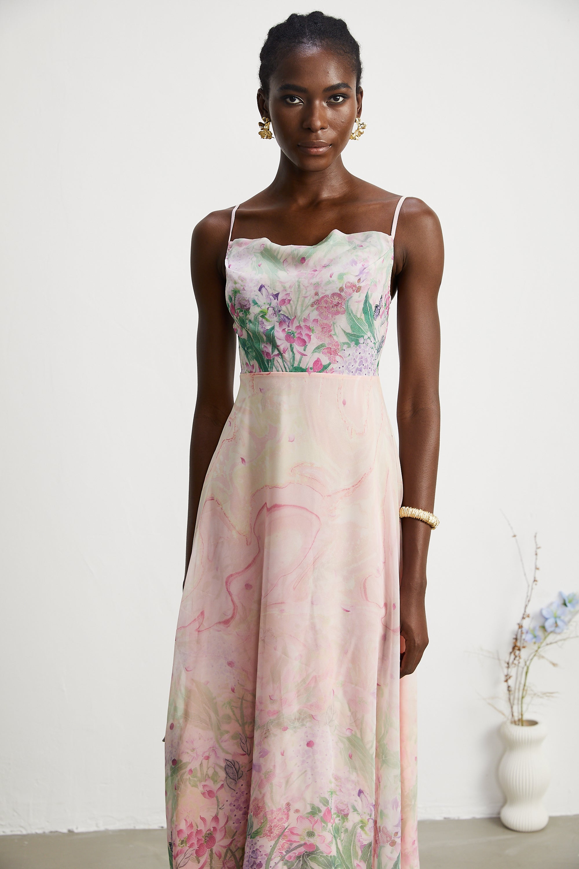 Priscille floral-print midi dress (US Only)