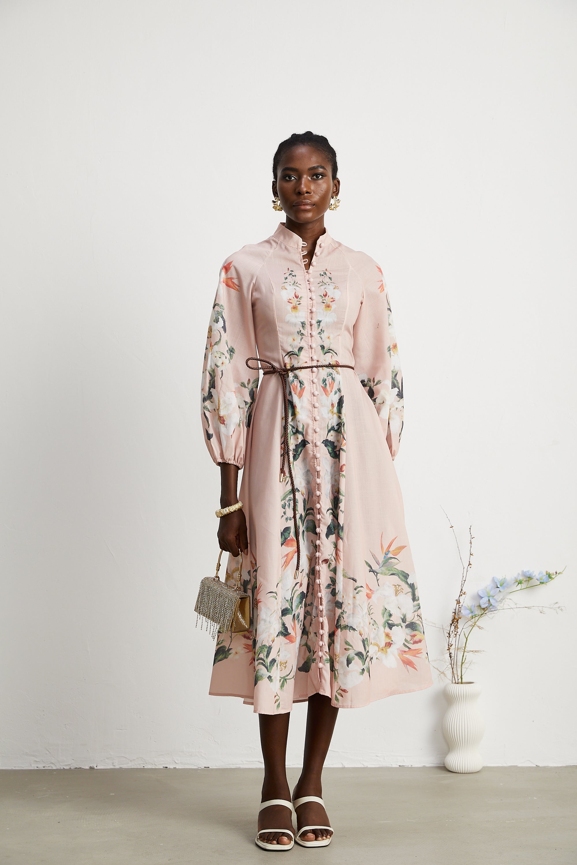 Aviana floral-print midi dress