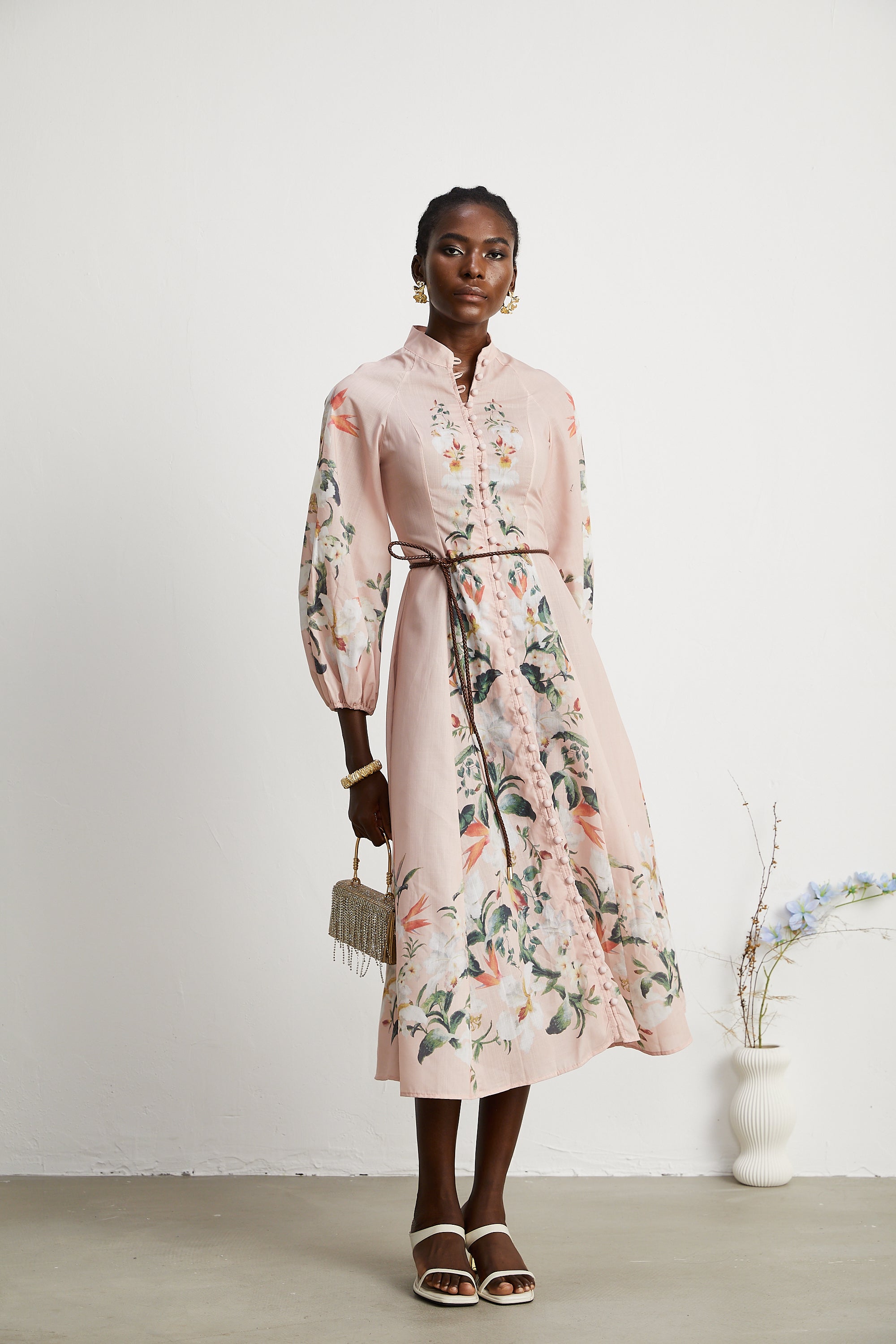 Aviana floral-print midi dress