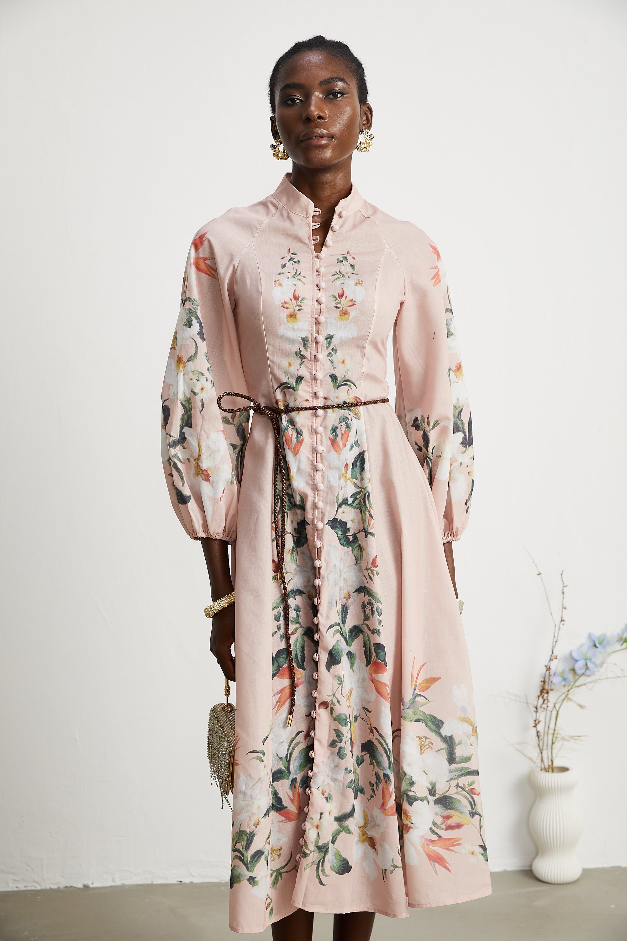 Aviana floral-print midi dress