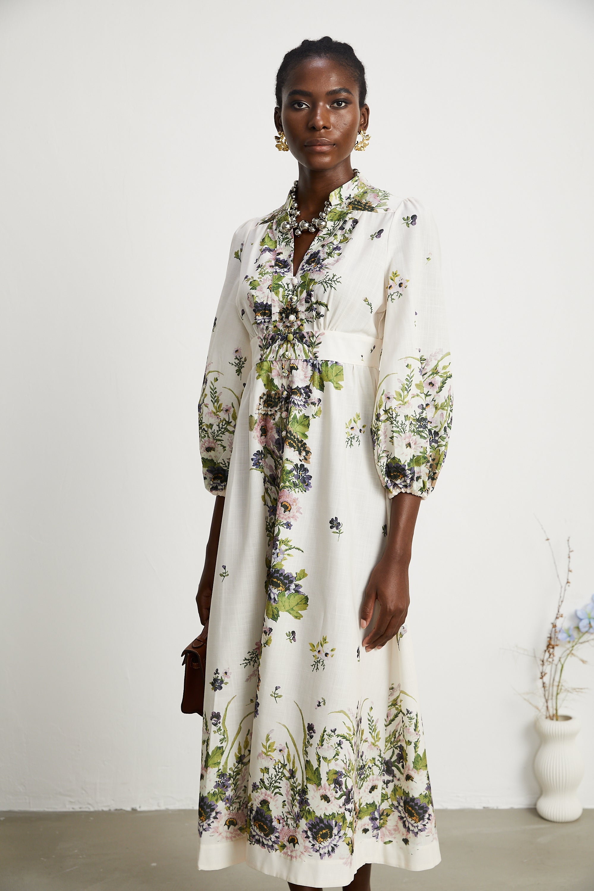 Joséphine floral-print midi dress