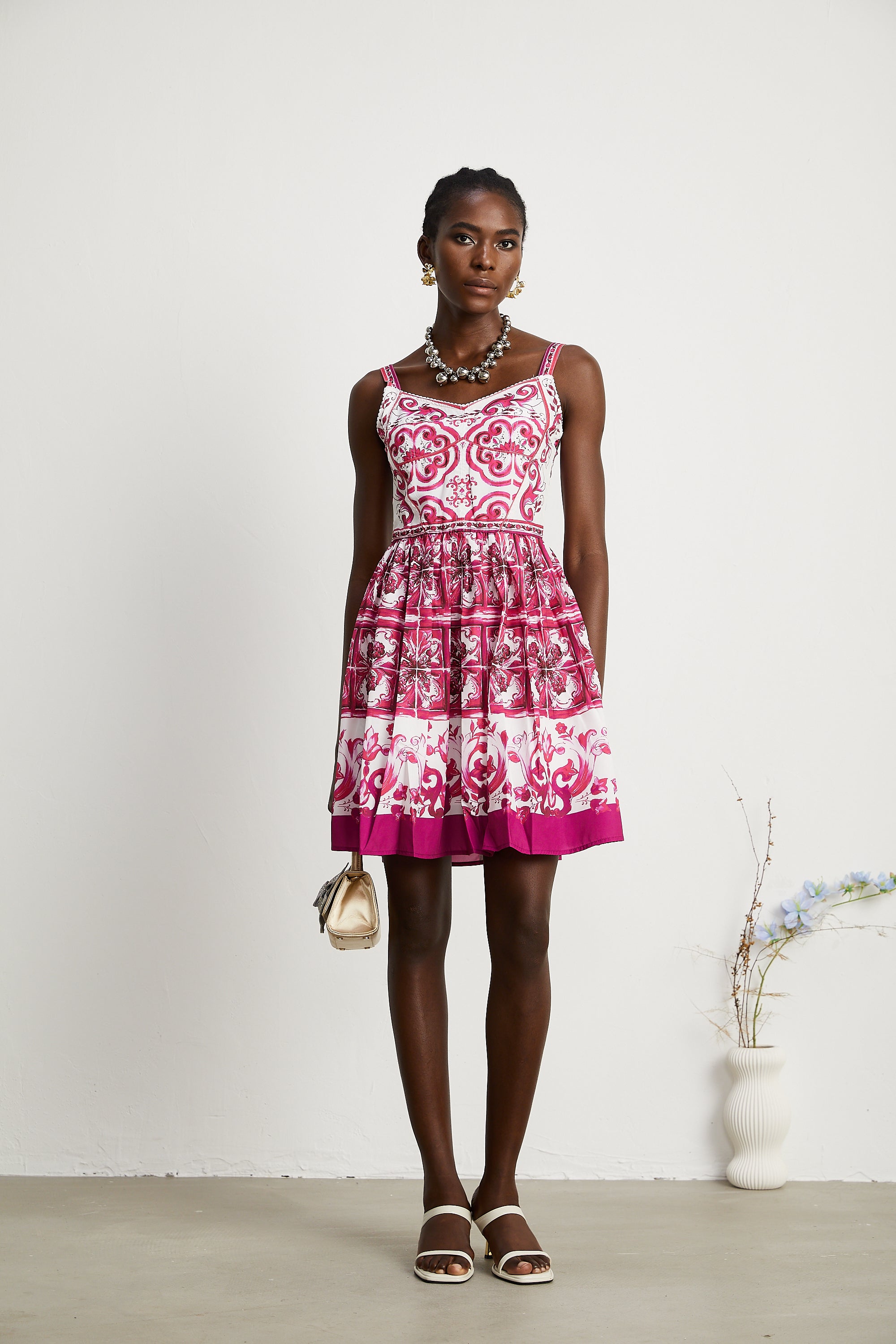 Annika graphic-print sleeveless mini dress