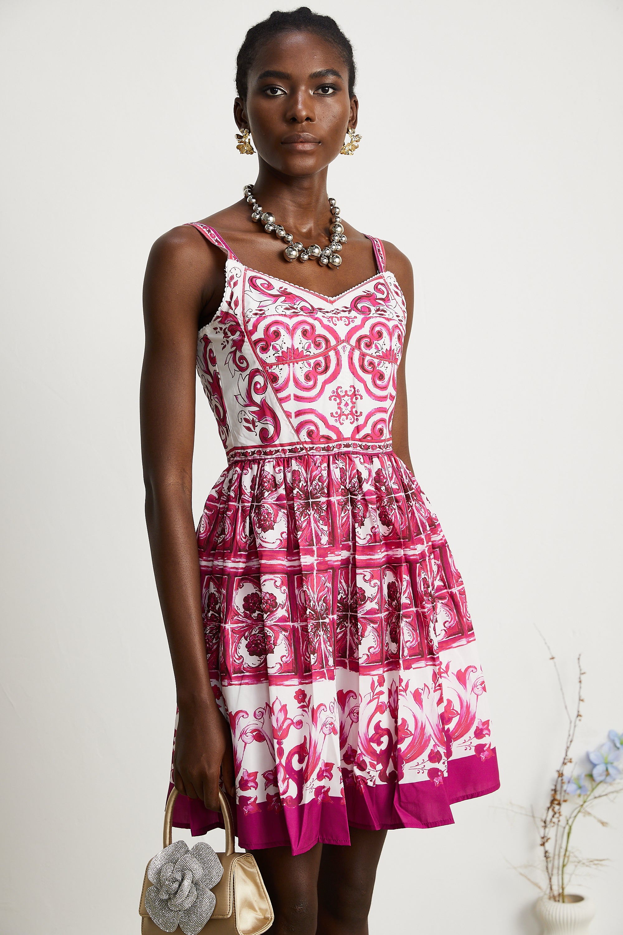Annika graphic-print sleeveless mini dress
