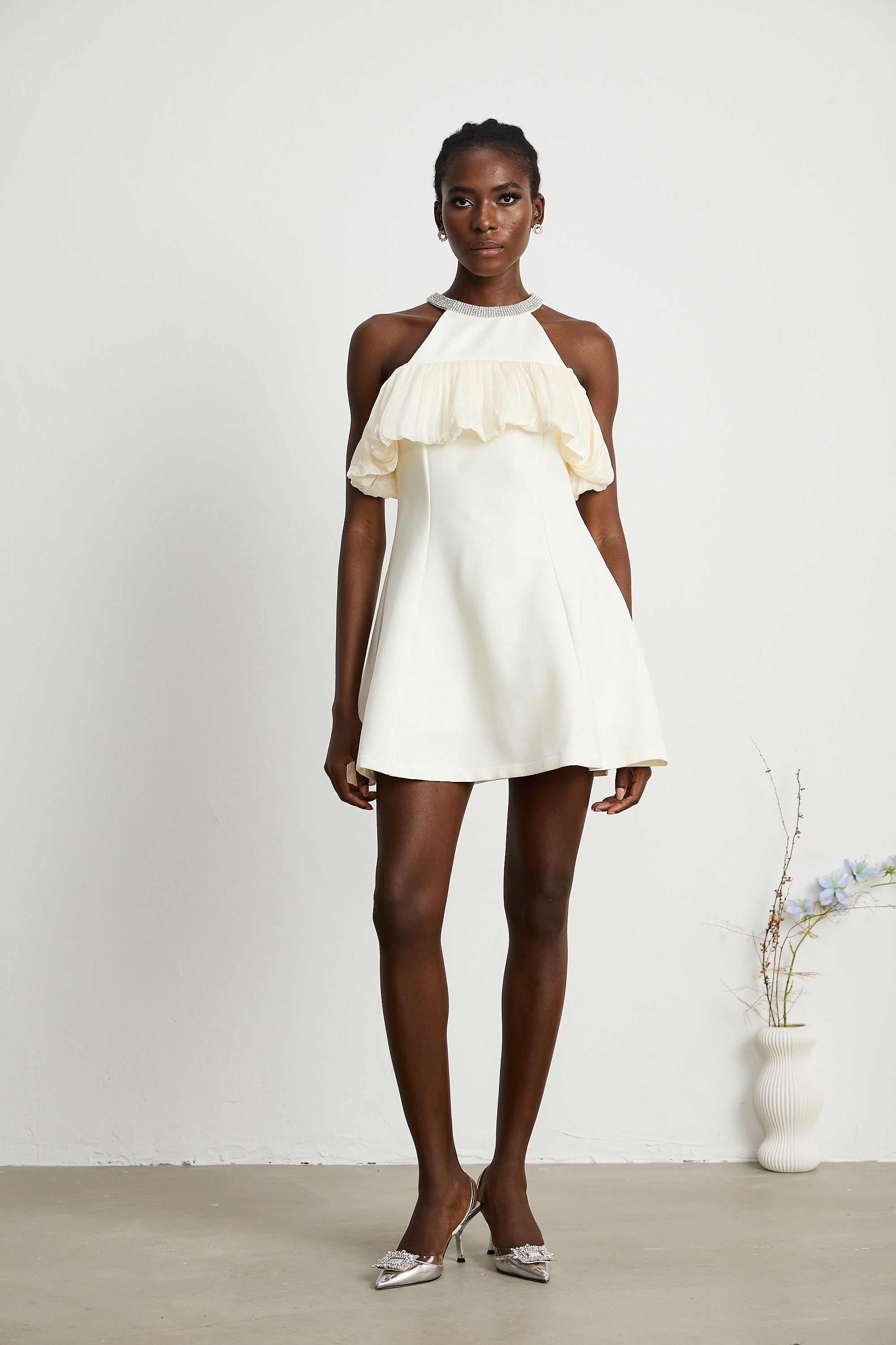 Joséphine crystal-embellished sleeveless mini dress