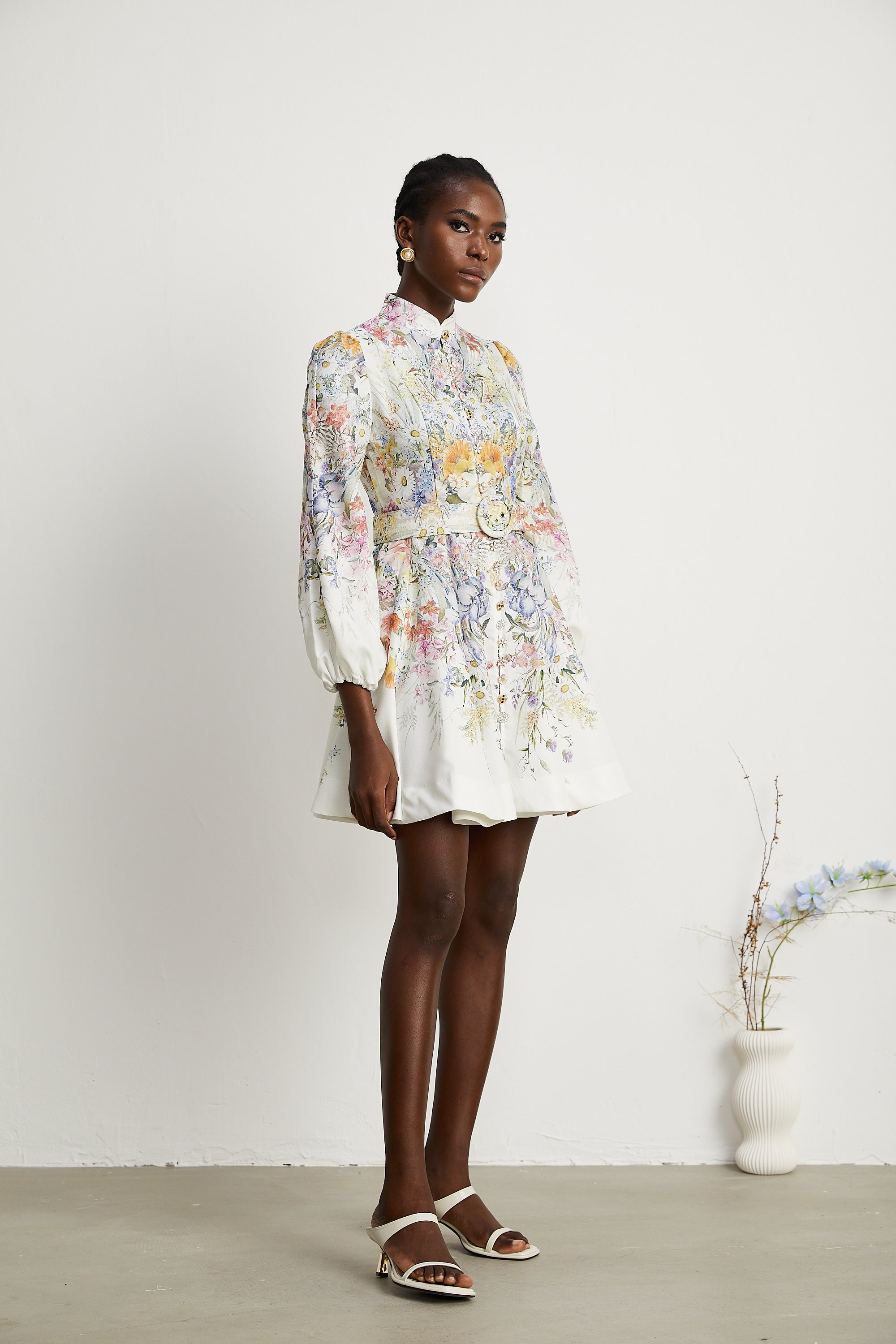 Lisette floral-print mini dress