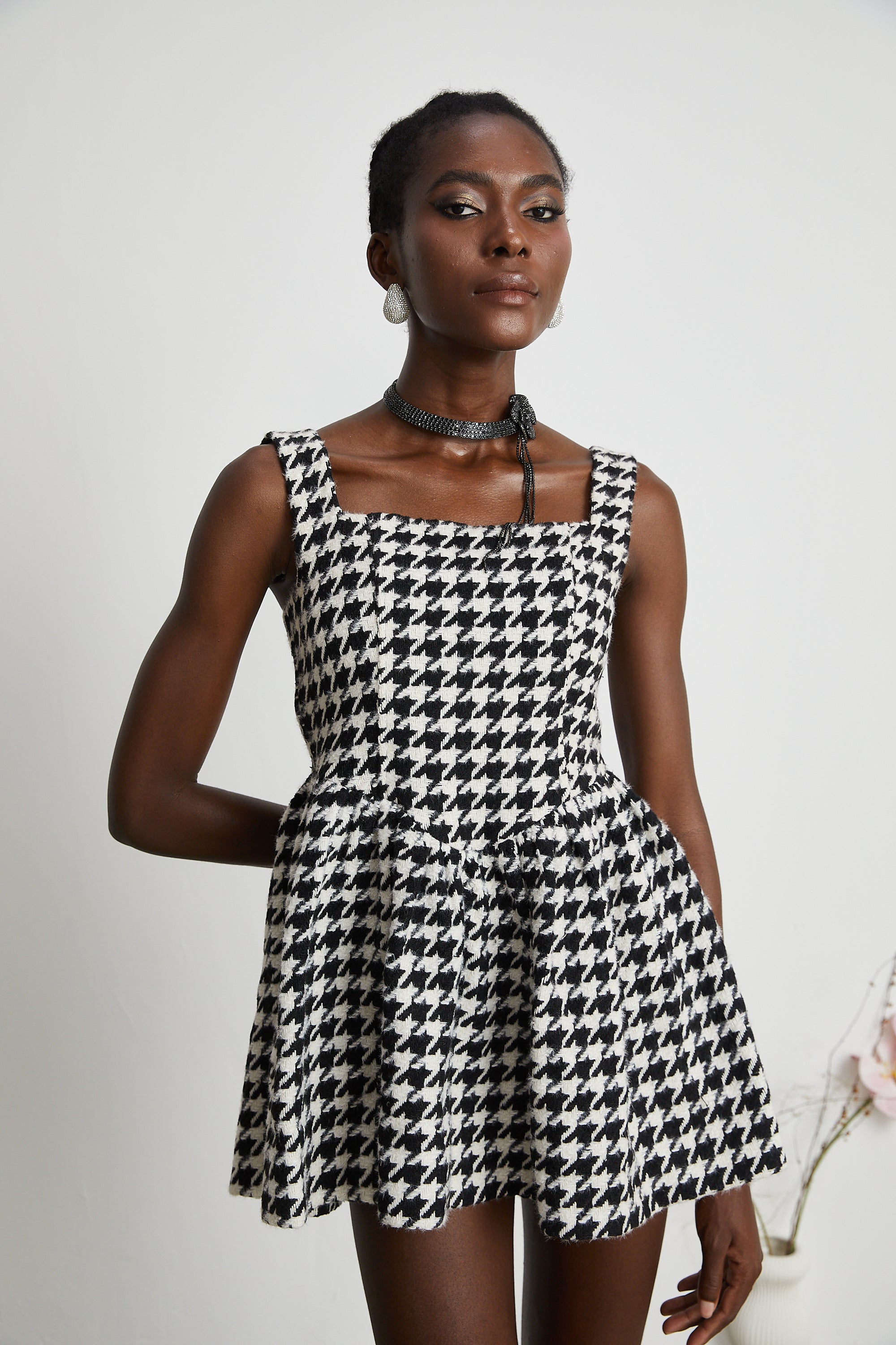 More & More-houndstooth mini dress (US Only)