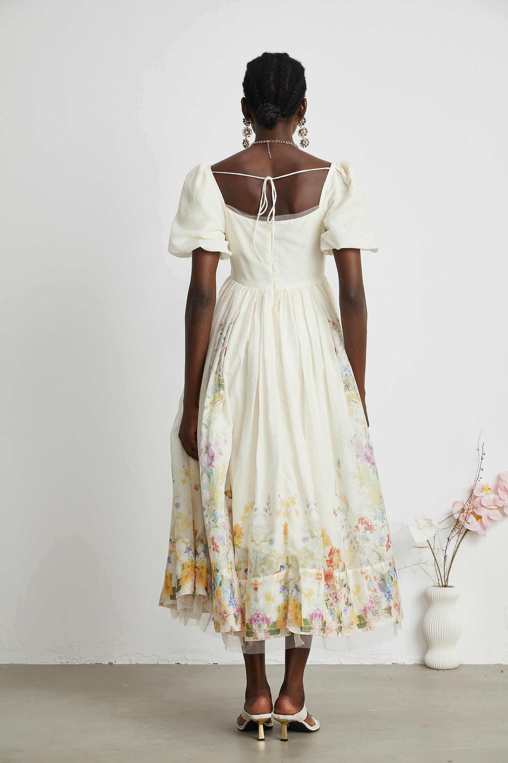Victoire floral-print midi dress