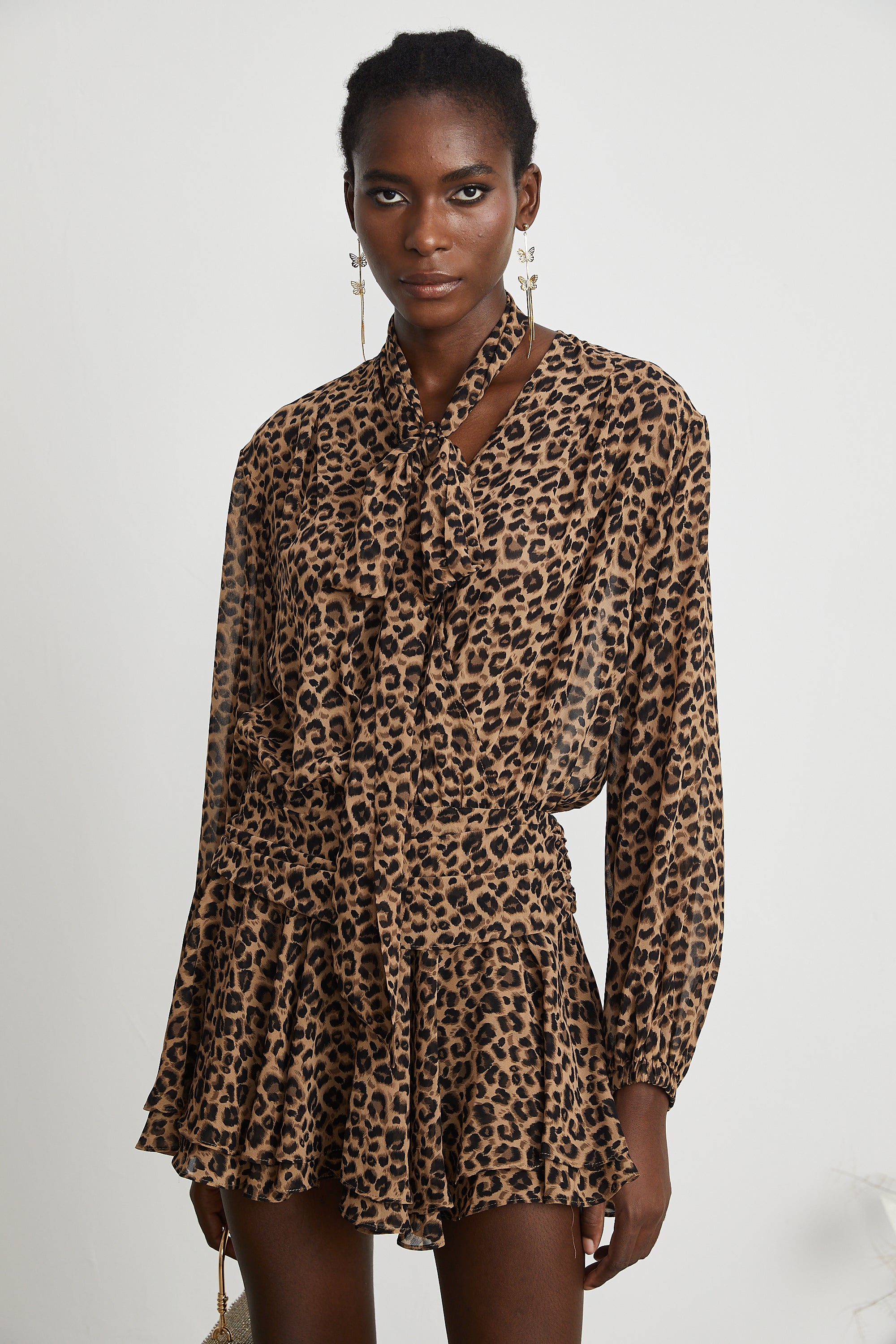 Laurence leopard-print mini dress