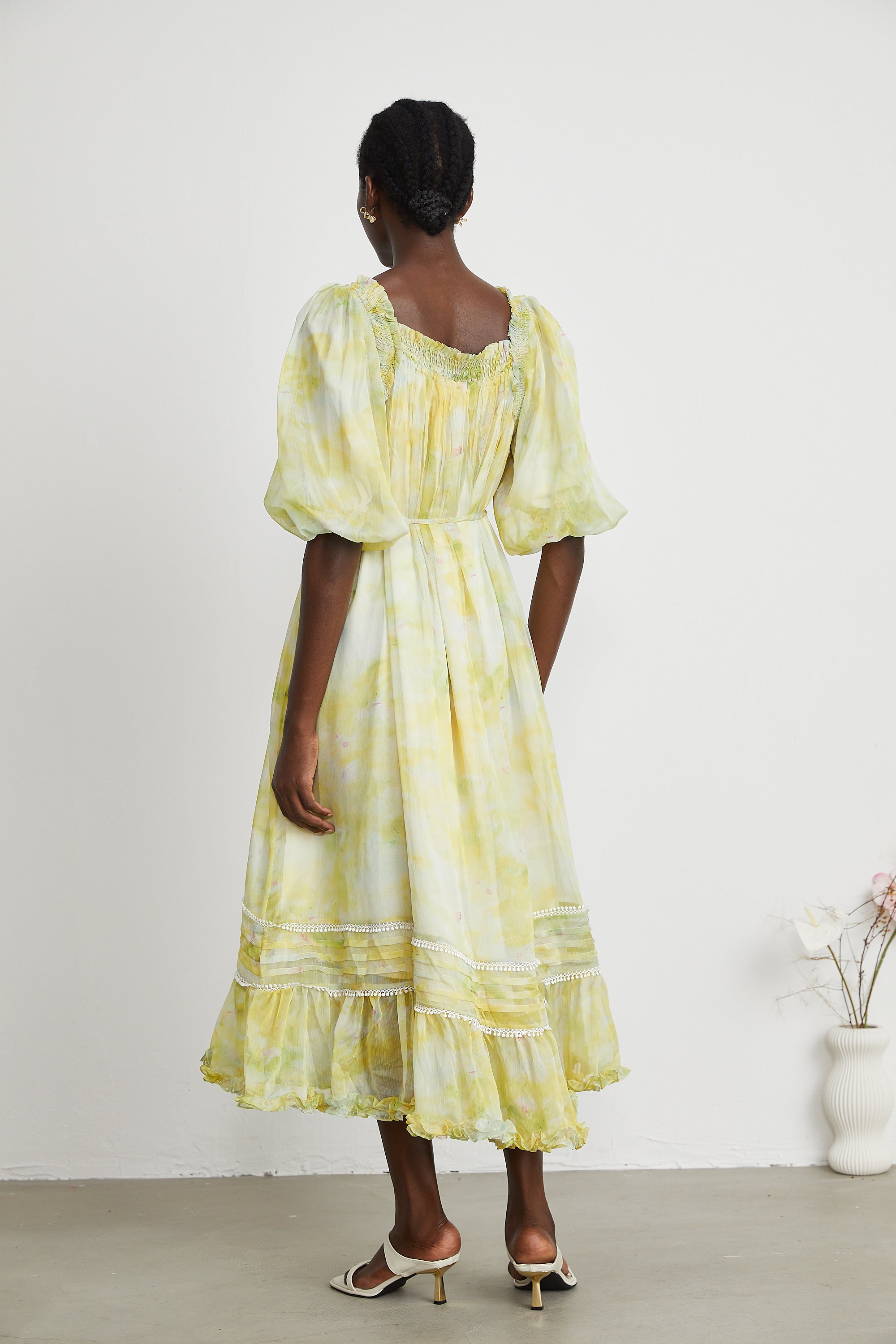 Fabienne ruffled midi dress