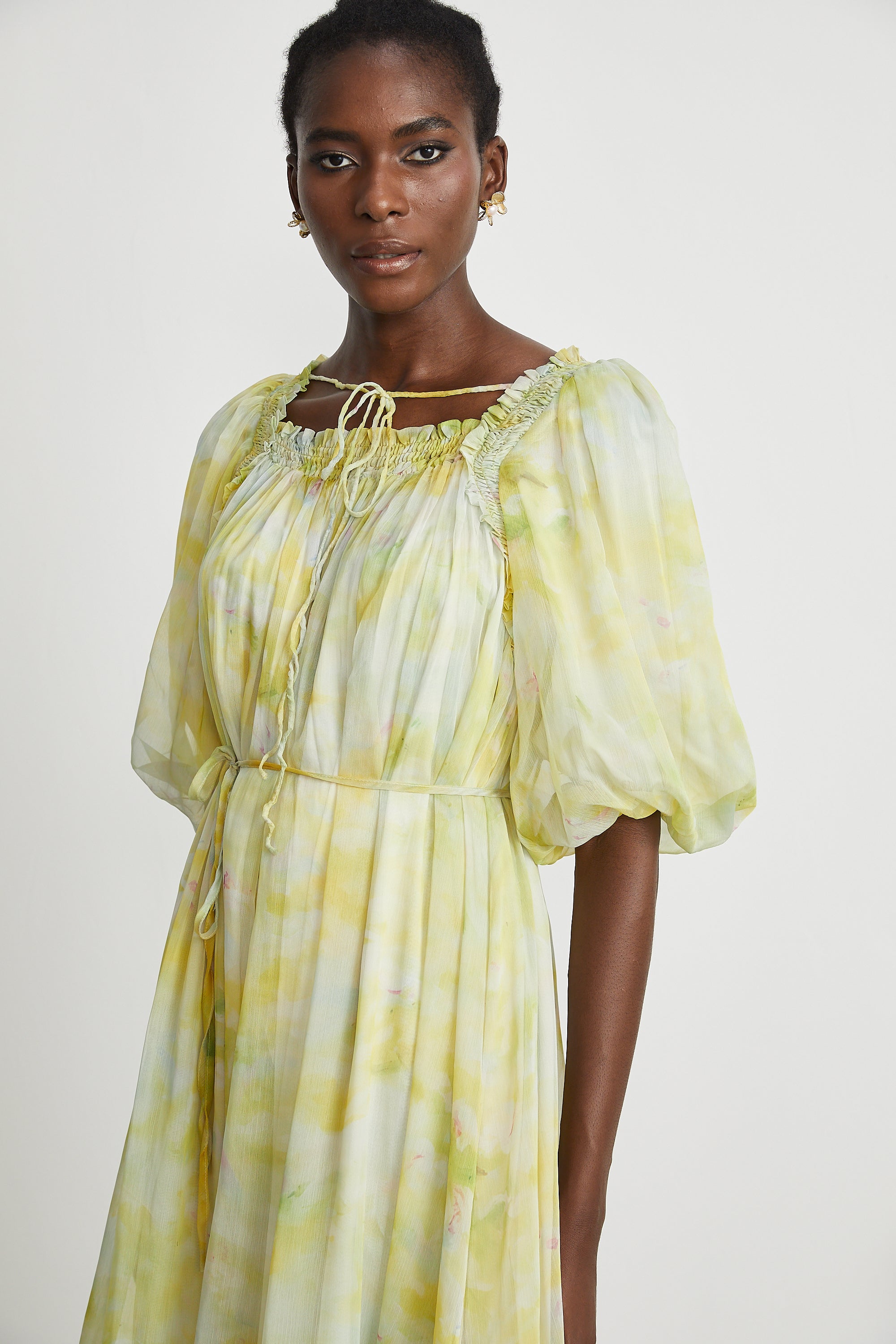 Fabienne ruffled midi dress