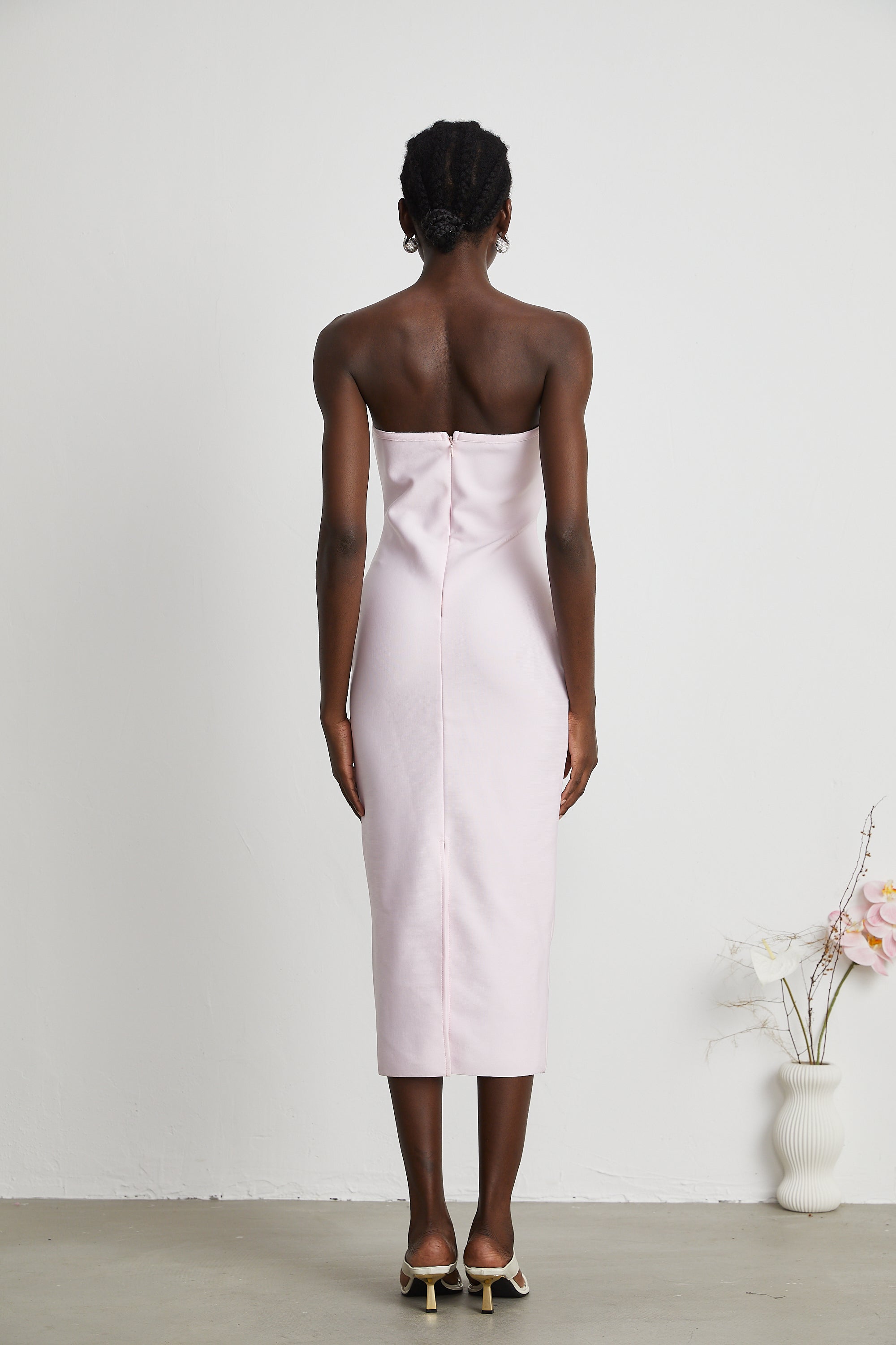 Étaín pink bowknot bandage dress