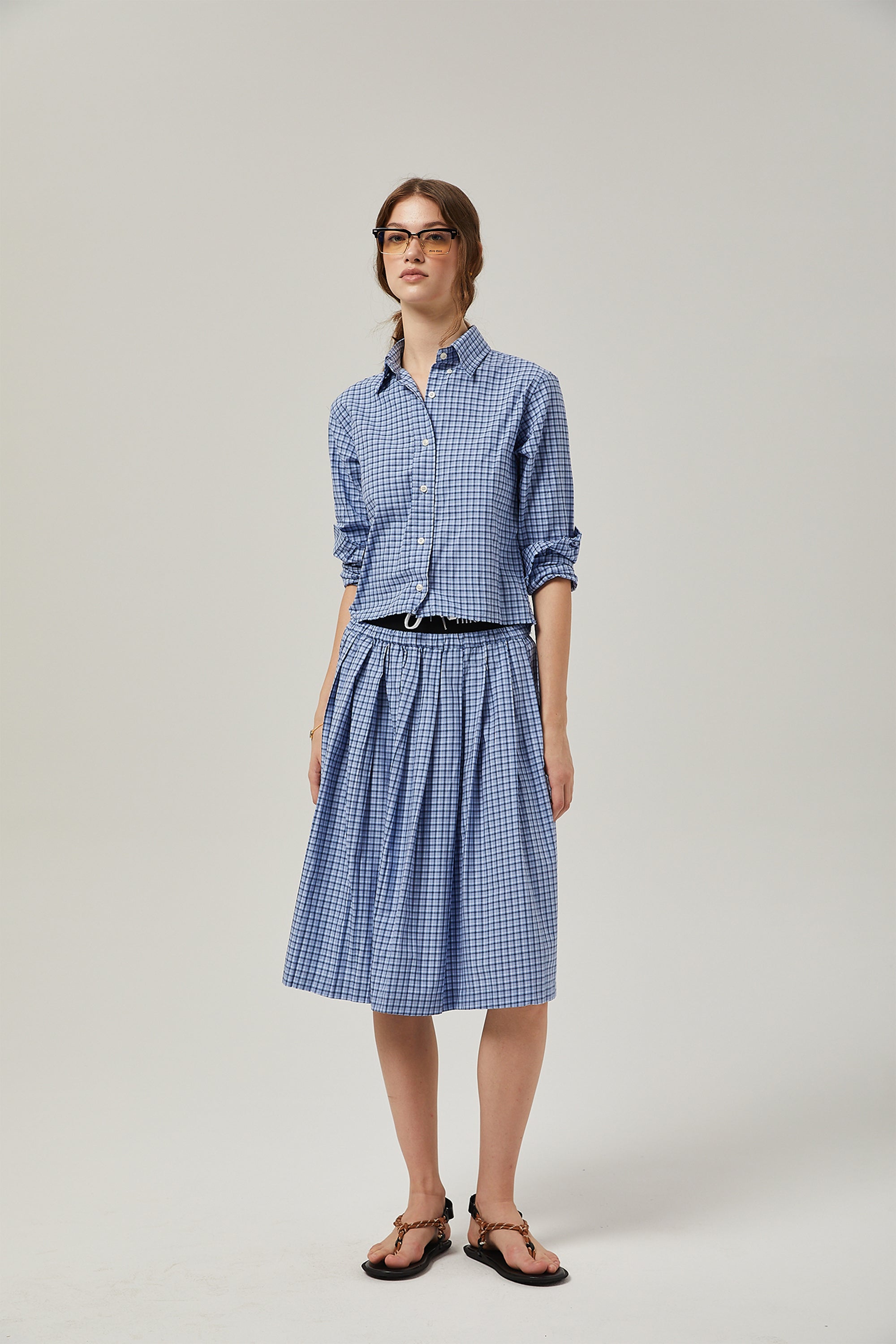 Élodie checked-pattern shirt