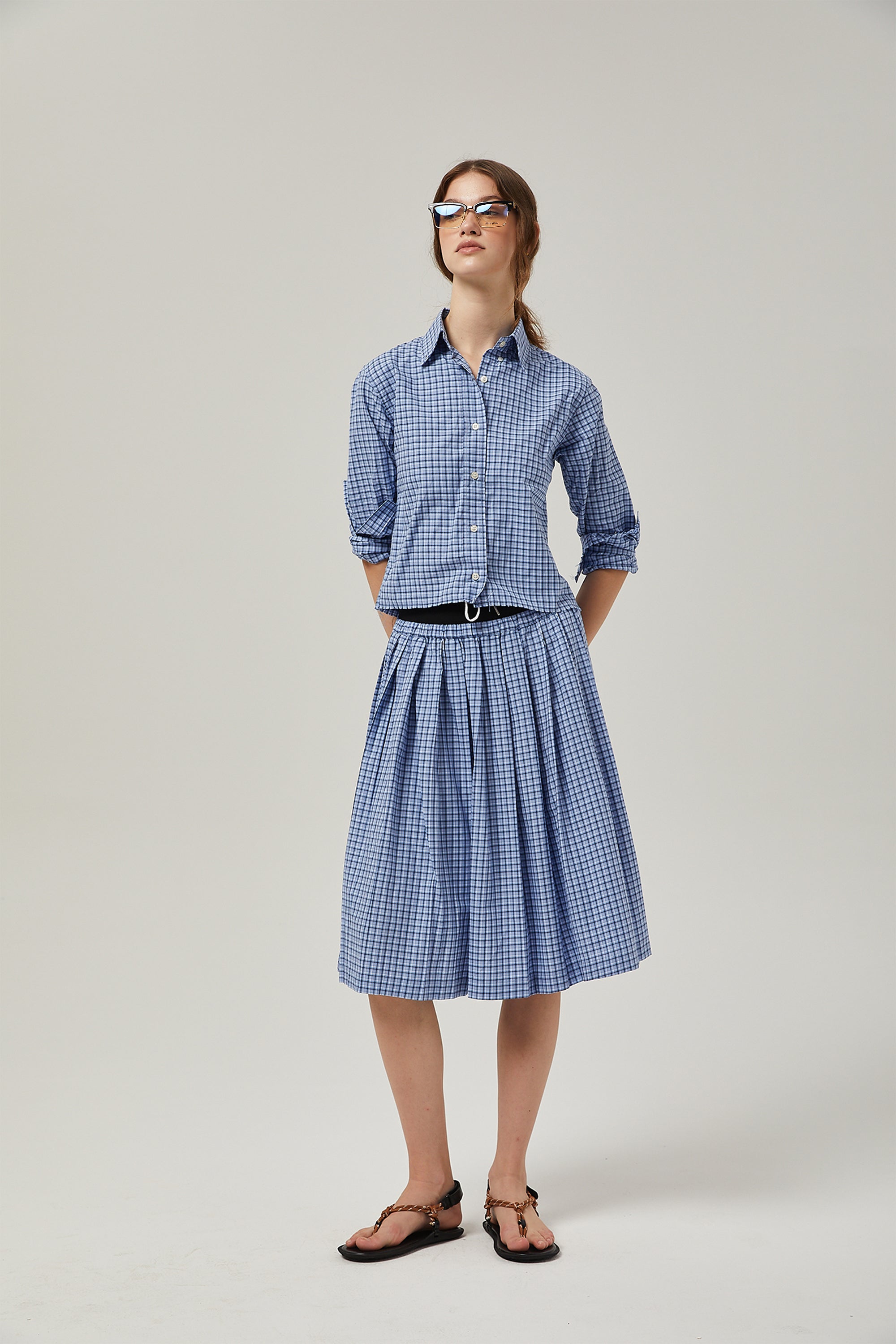 Élodie checked-pattern shirt