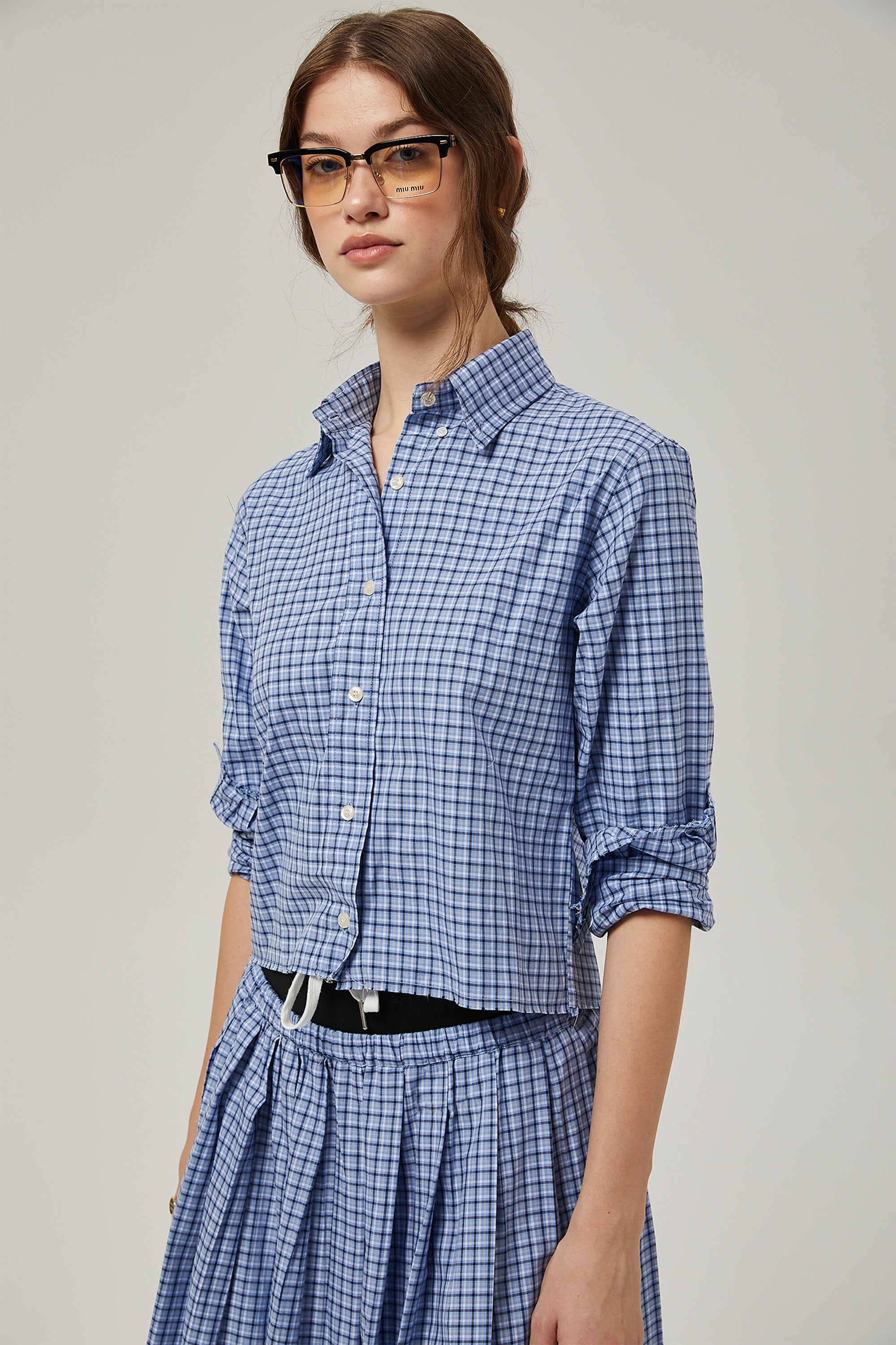 Élodie checked-pattern shirt