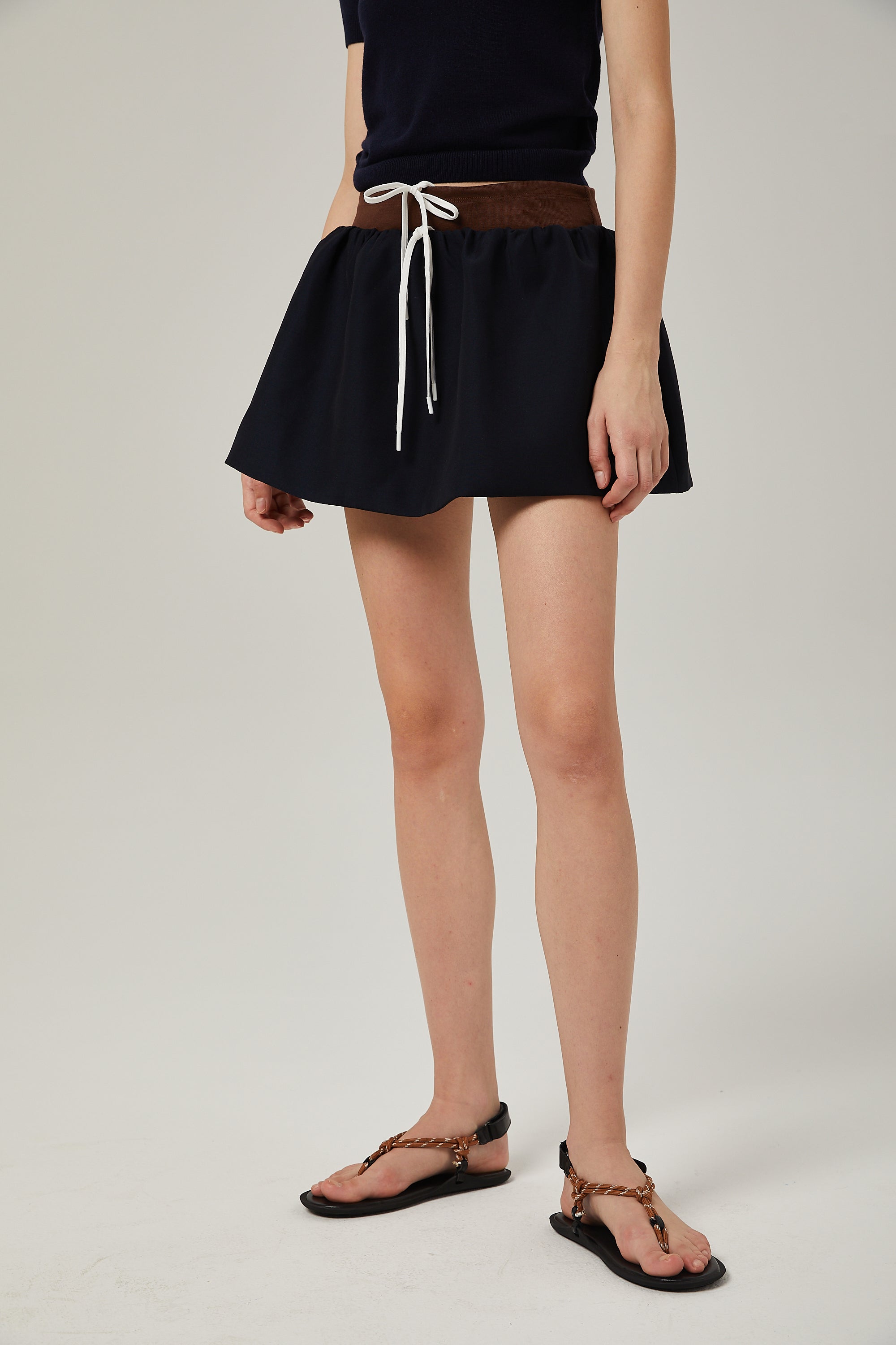 Sarita flared wool mini skirt