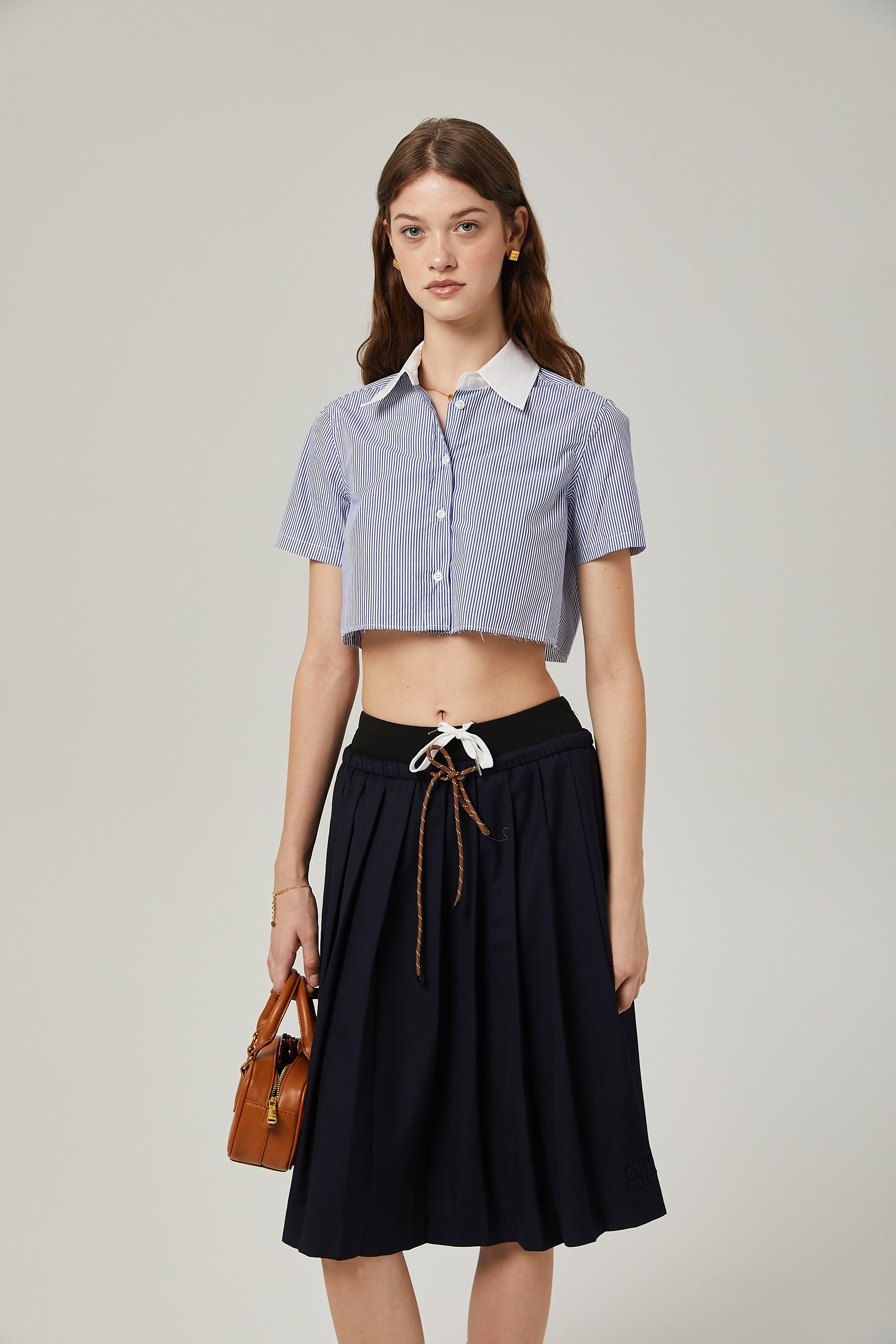 Madeleine a-line pleated skirt (midi length)