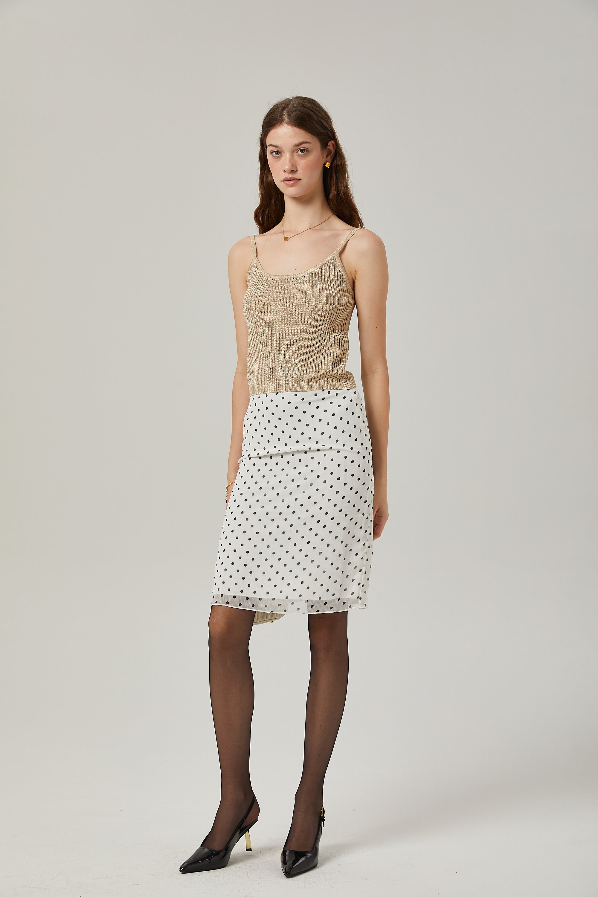 Aimée polka-dot tulle skirt