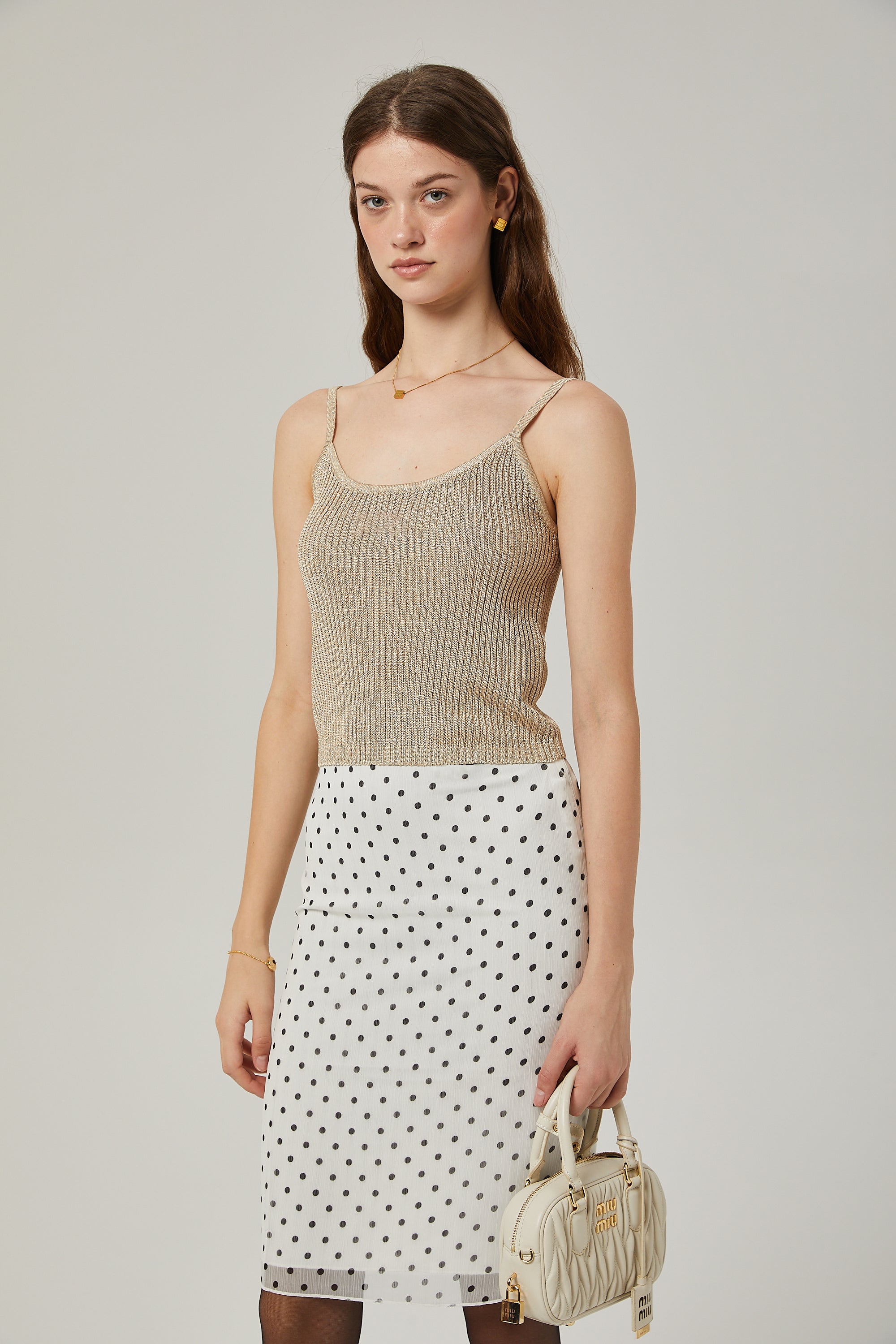 Aimée polka-dot tulle skirt