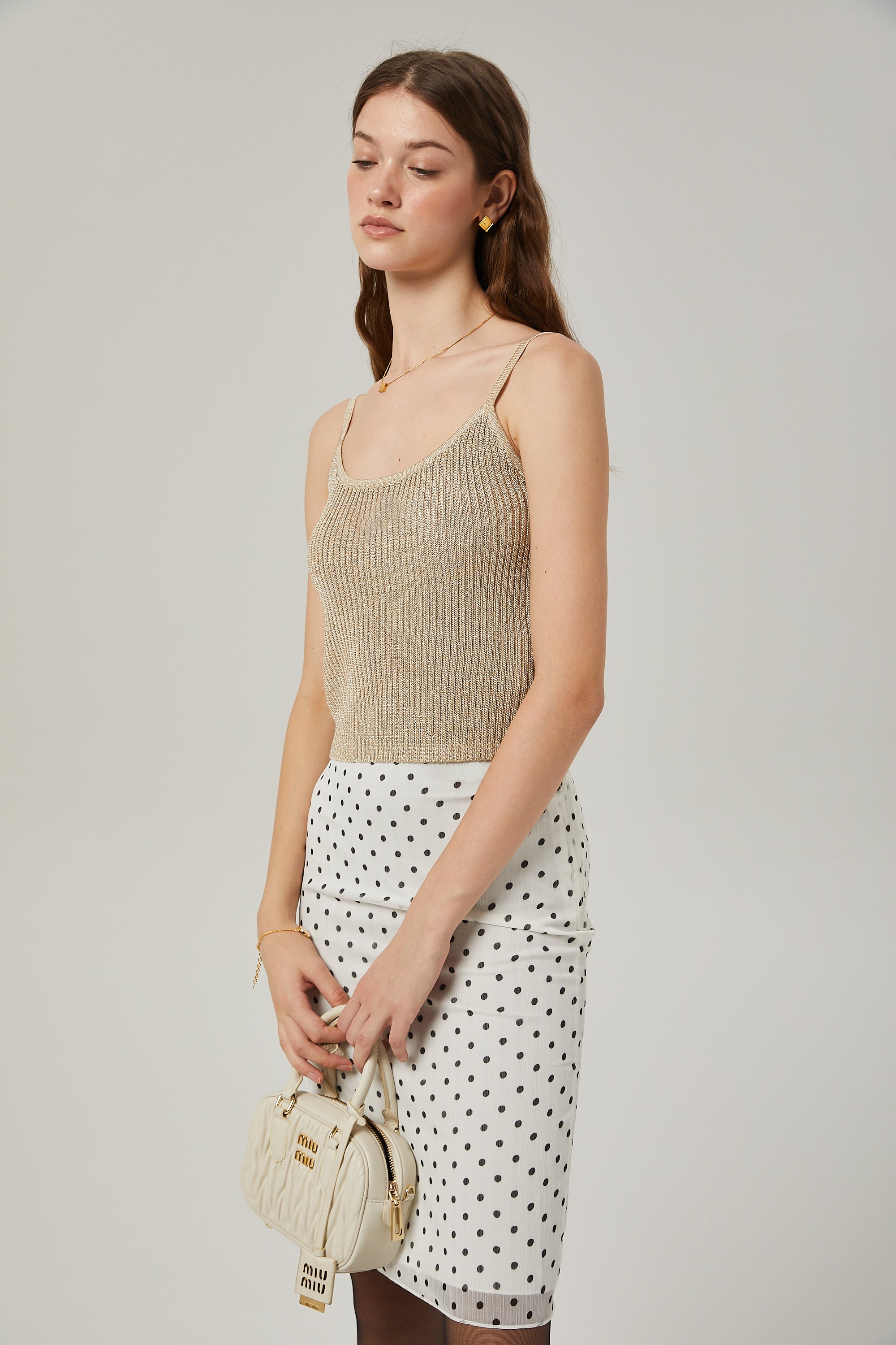 Aimée polka-dot tulle skirt