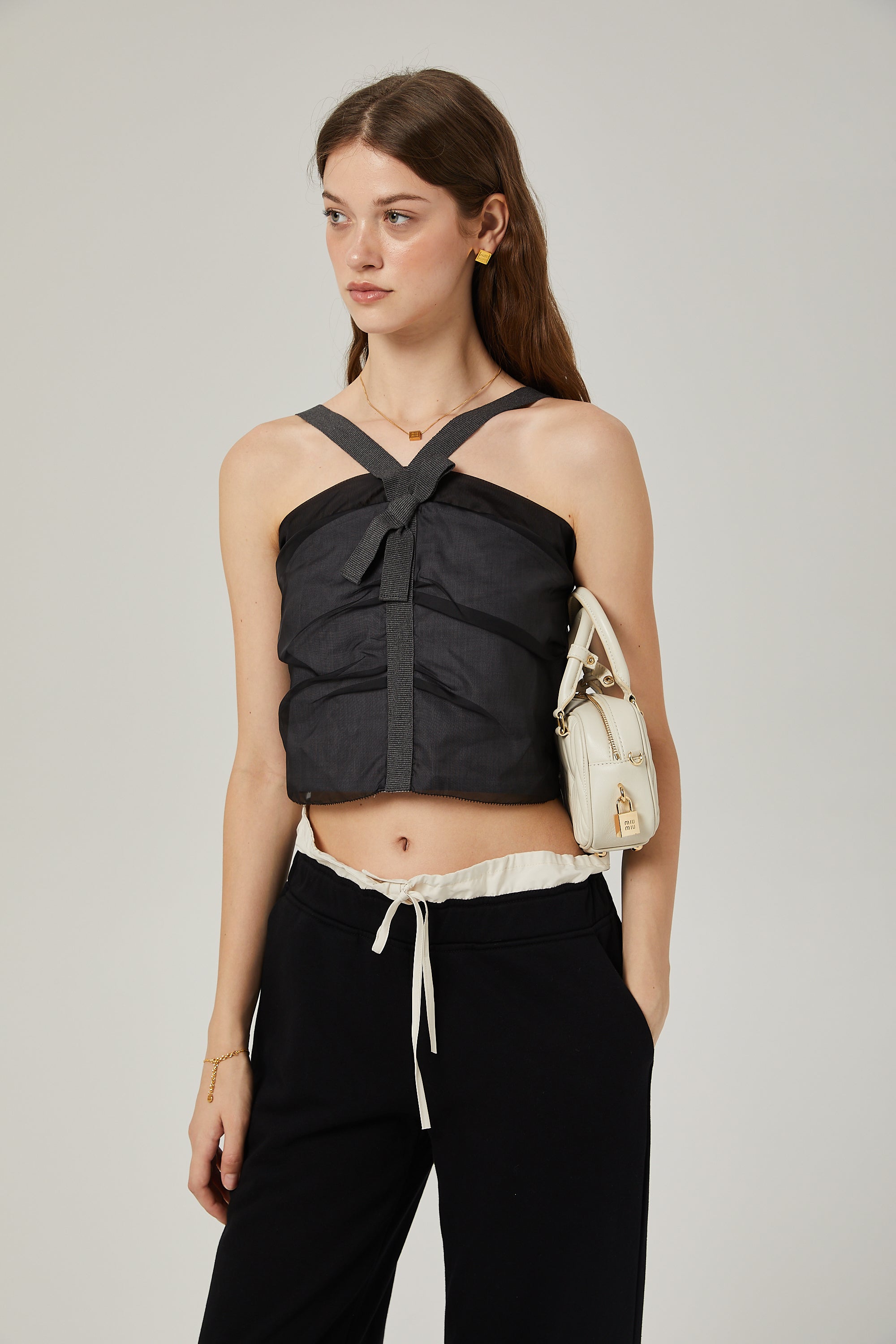 Claire mesh cropped top