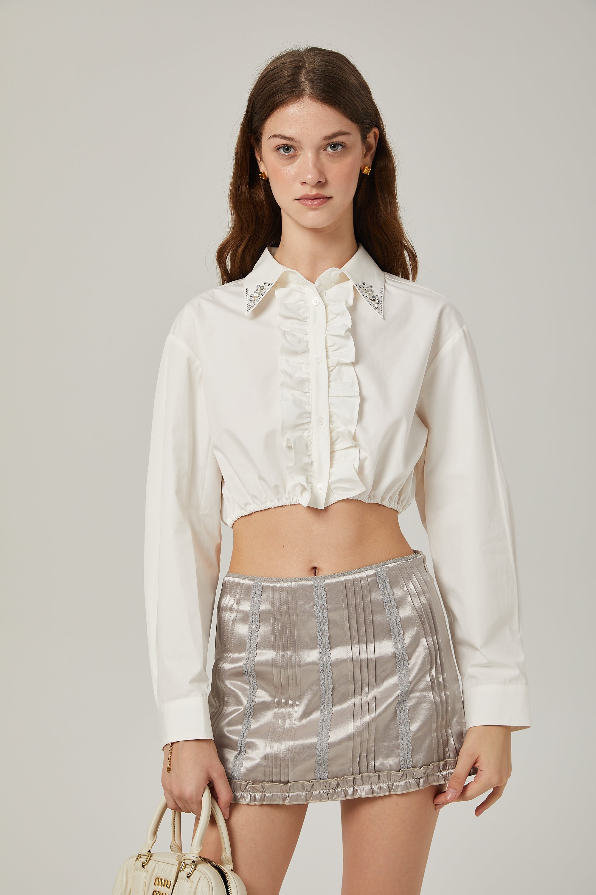 Isabeau crystal-embellished shirt